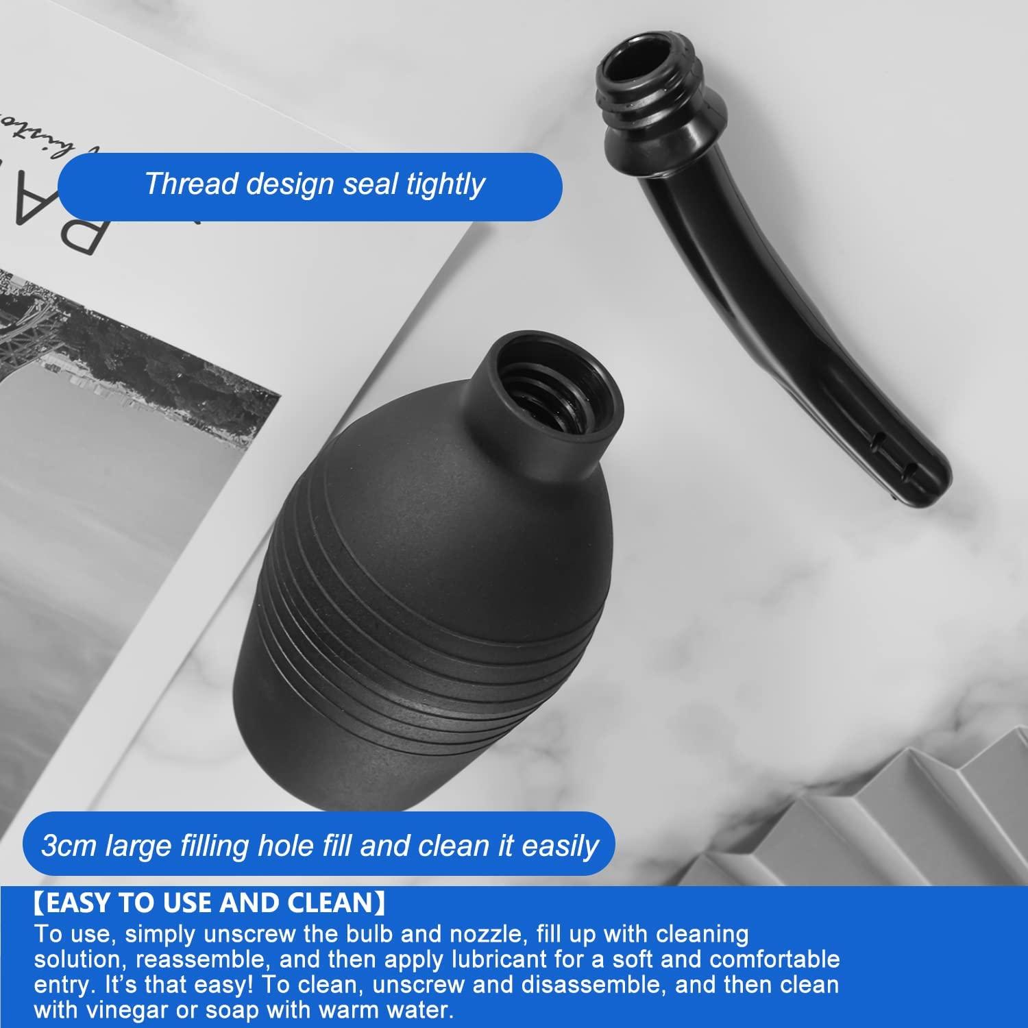 Ml Anal Douche Enema Bulb With Storage Bag Vaginal Cleaner For Men And Women Black