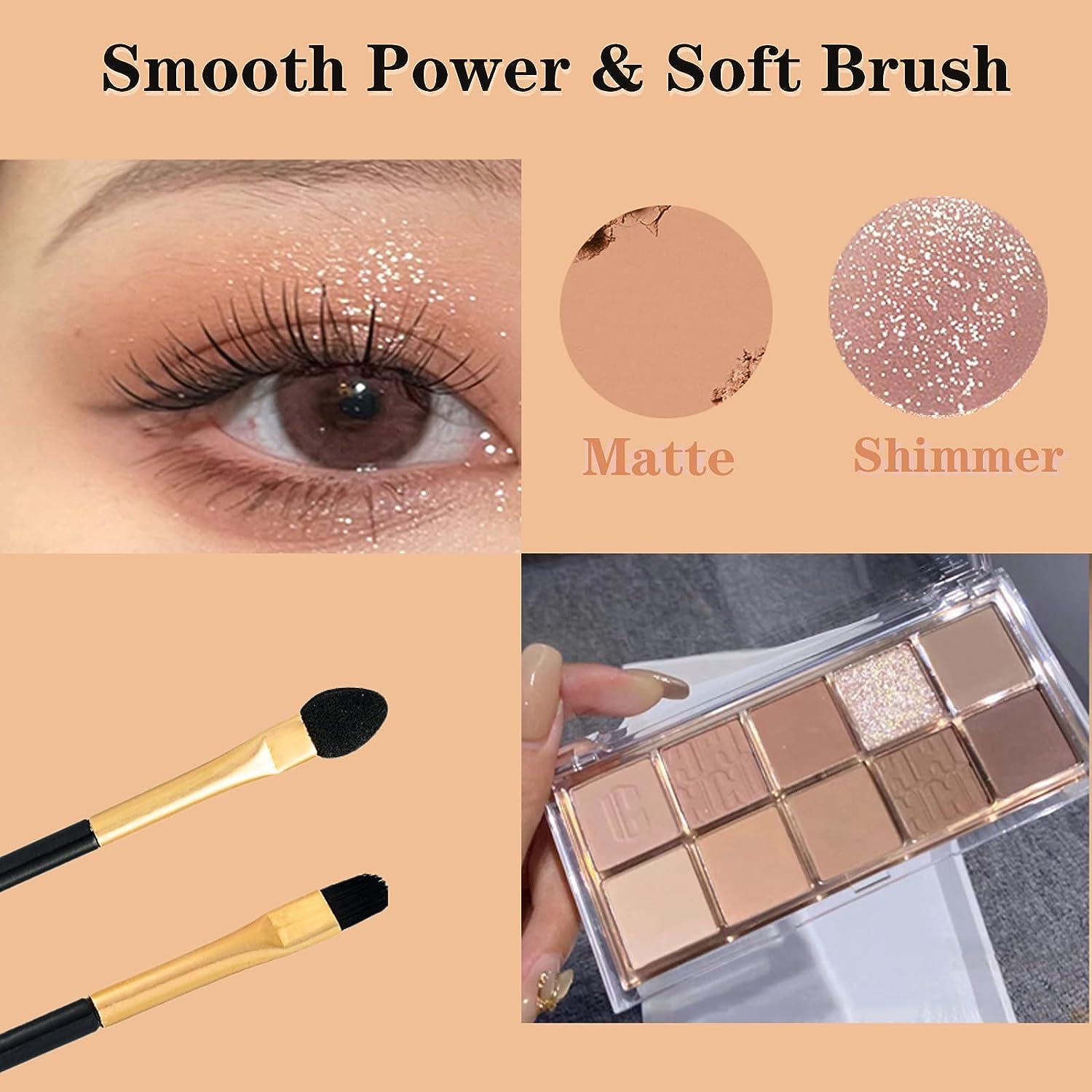 Rosarden Color Eyeshadow Palette Matte Nude Glitter Shades With Eyeshadow Brush Highly