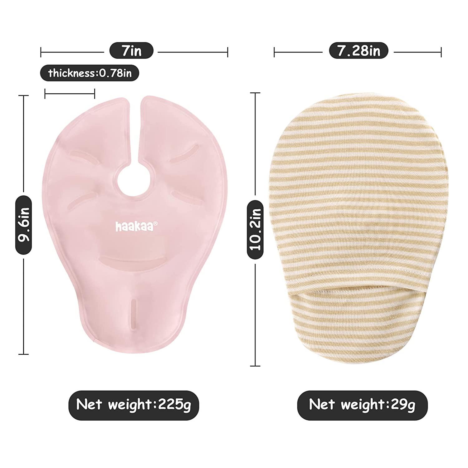 Haakaa Hot Cold Reusable Breast Therapy Pads Pk Blush For Breastfeeding Improve Milk Flow