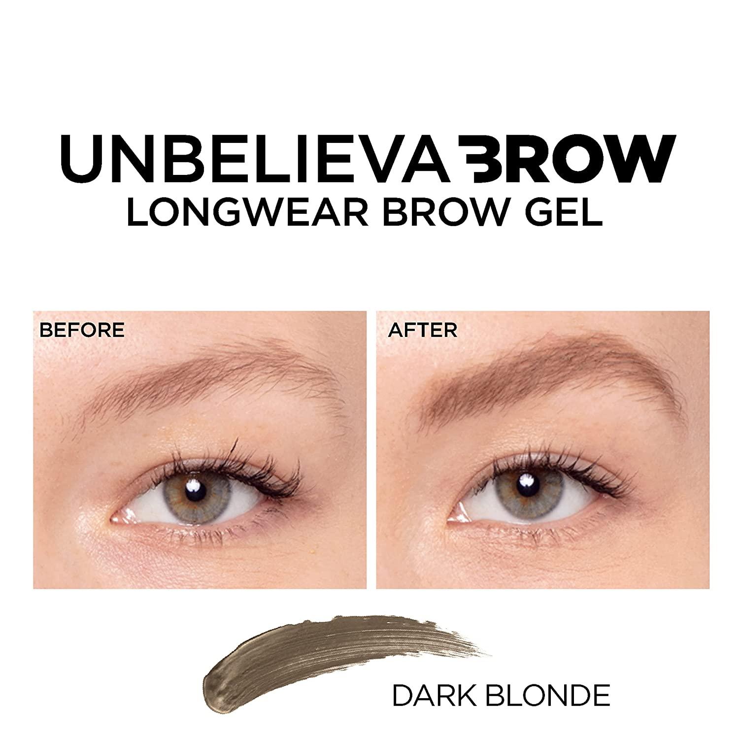 L Oreal Paris Unbelieva Brow Waterproof Tinted Brow Gel Dark Blonde Longwear Perfect