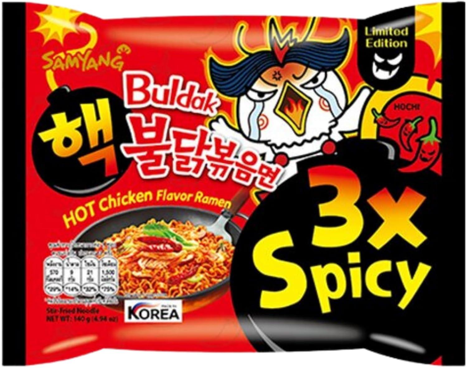 Samyang Hot Chicken Flavour Buldak Ramen Noodles Spicy Hot Triple X Spicy Stir Fried Korean