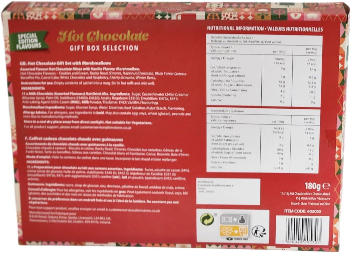 Hot Chocolate Gift Set Pack Assorted Flavours Selection Gift Box Dessert Limited Edition