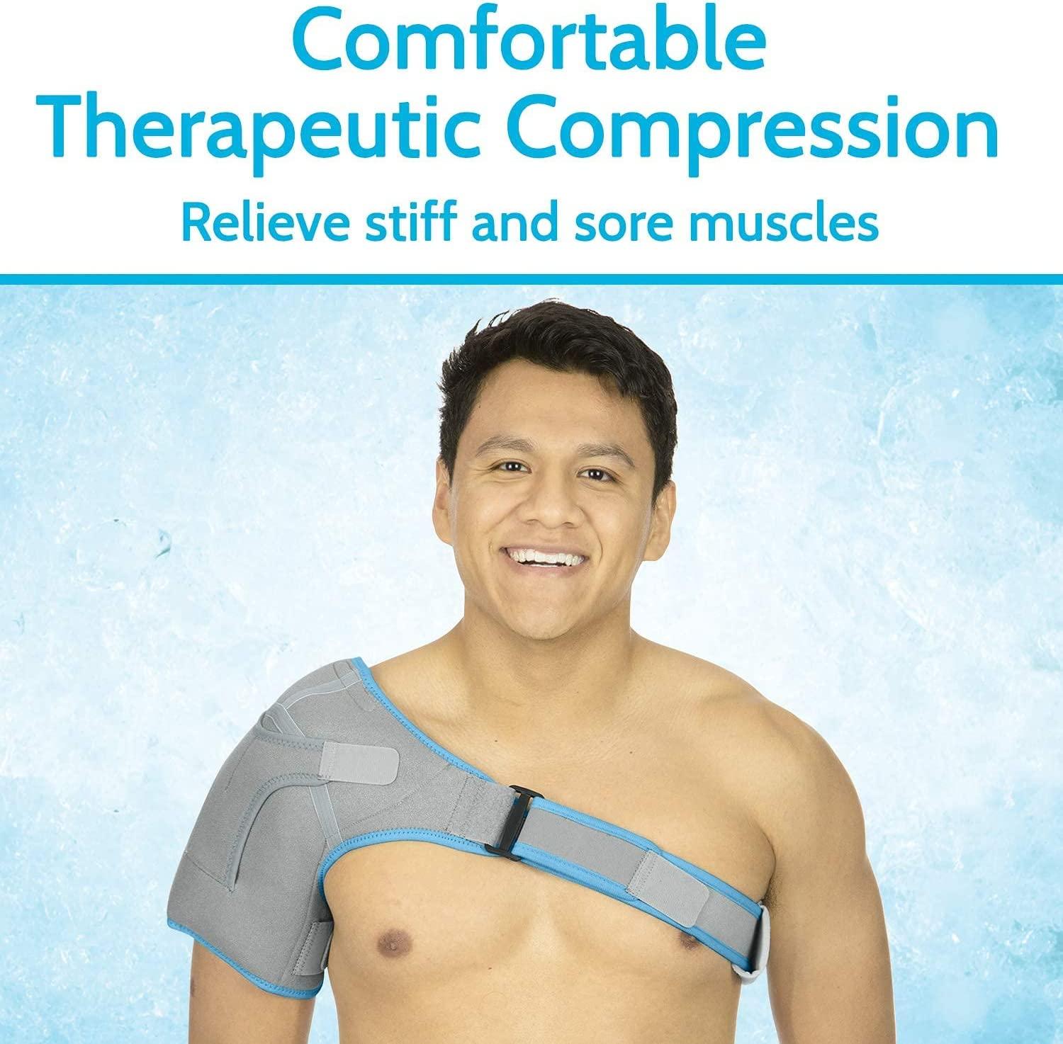 Arctic Flex Shoulder Ice Pack Brace Cold Reusable Gel Wrap For Tendonitis Relief Hot Therapy