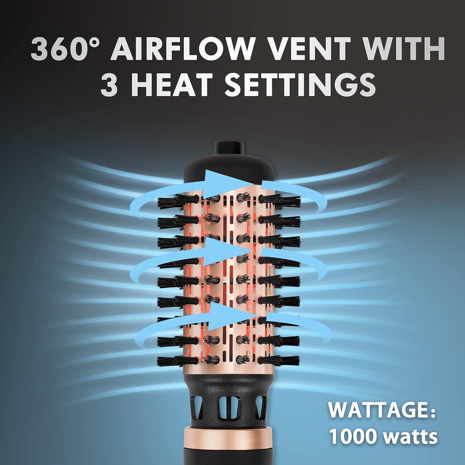 Dailylife Rotating Hair Dryer Brush With Brushes In Hot Air Styler For Drying Curling