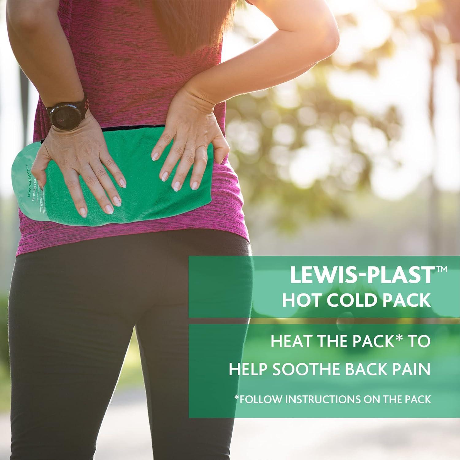 Lewis Plast Premium Hot Cold Reusable Gel Pack Compress Wrap With Sleeve Ice Heat Packs For