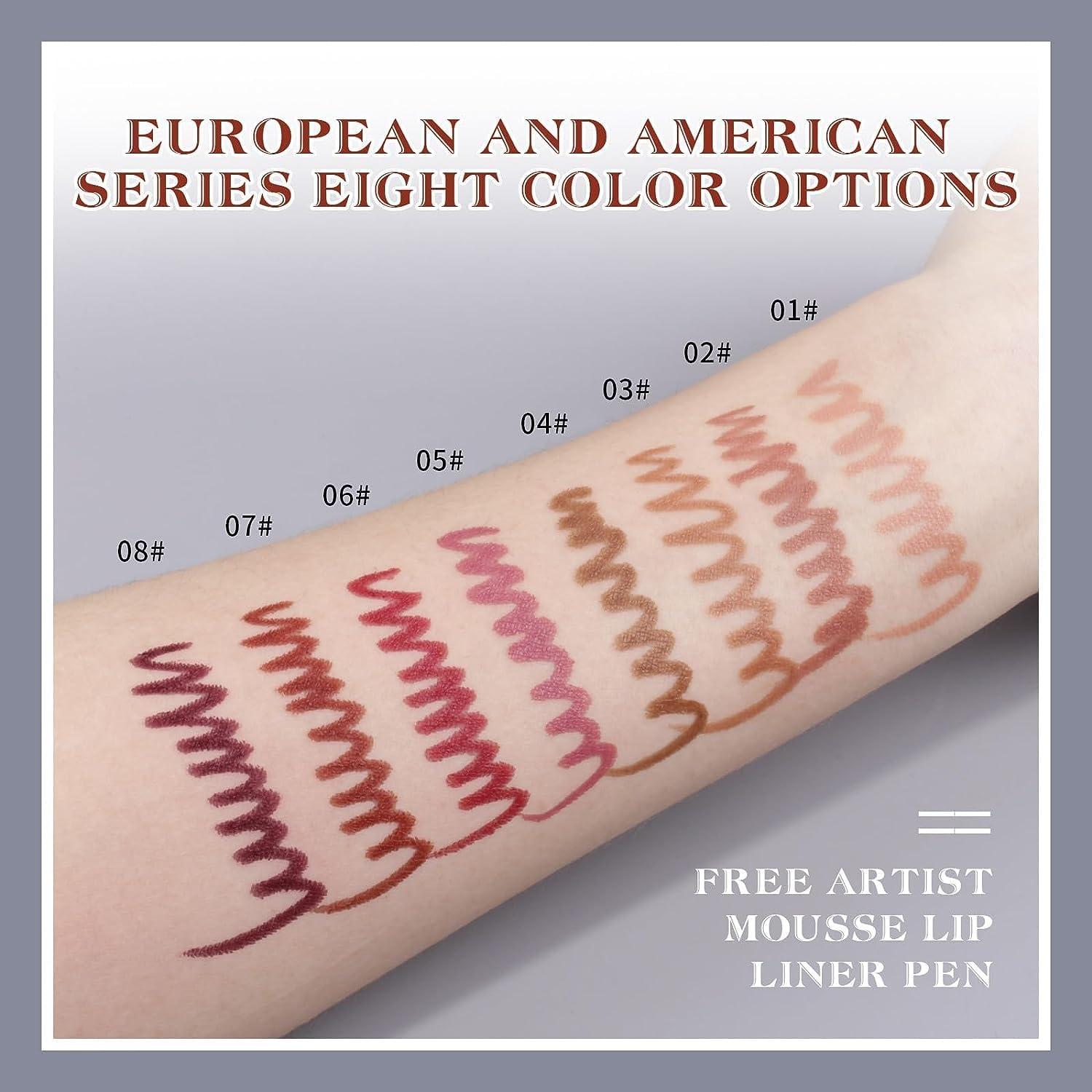Nude Lip Liner Creamy Set Pc Vegan Cruelty Free Matte Pencils With Brush Precise Define