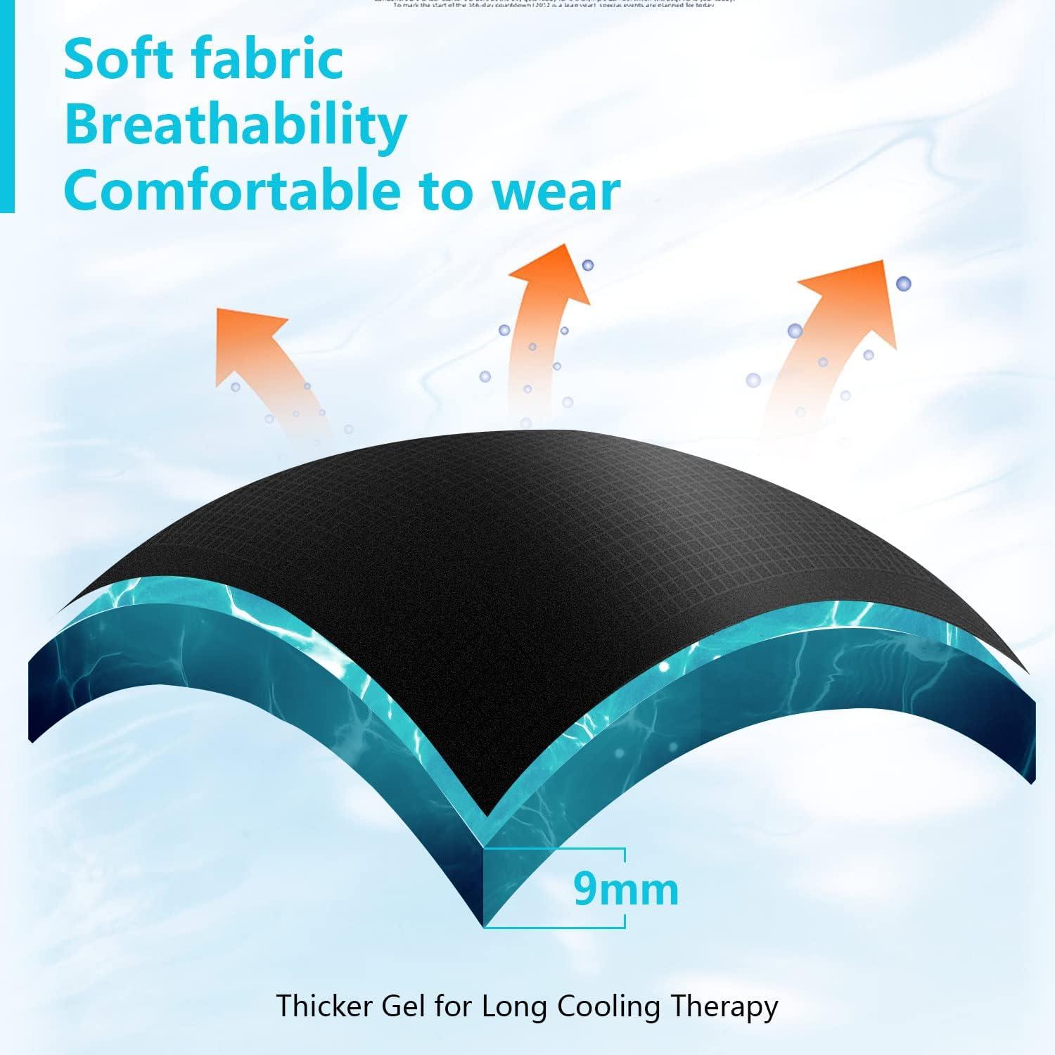 KINSCO Migraine Relief Cap Cold Hot Compress For Headache Relief Swelling Cooling Eye Mask