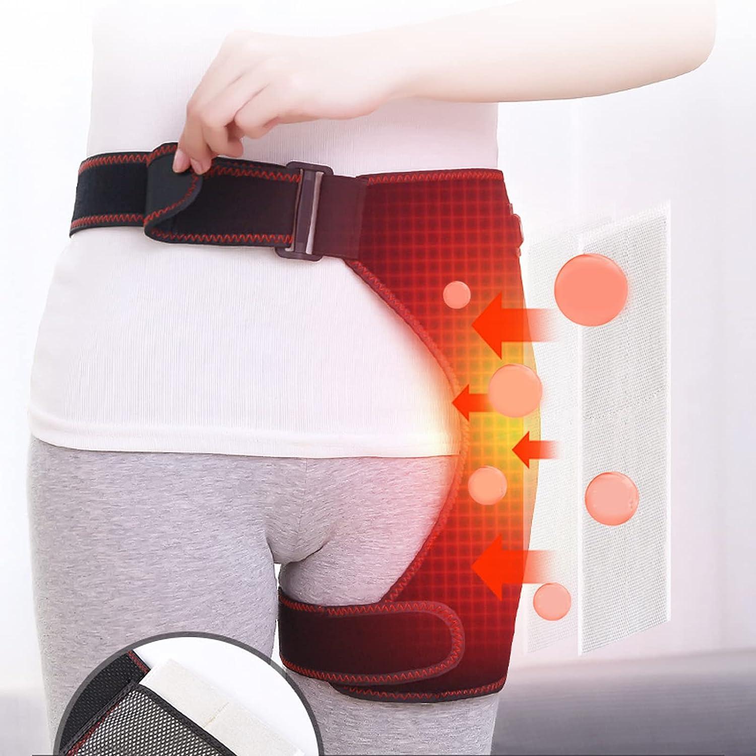 Anggrek Heating Hip Brace Vibration Modes Adjustable Pain Relief Thigh Wrap Hot Compress