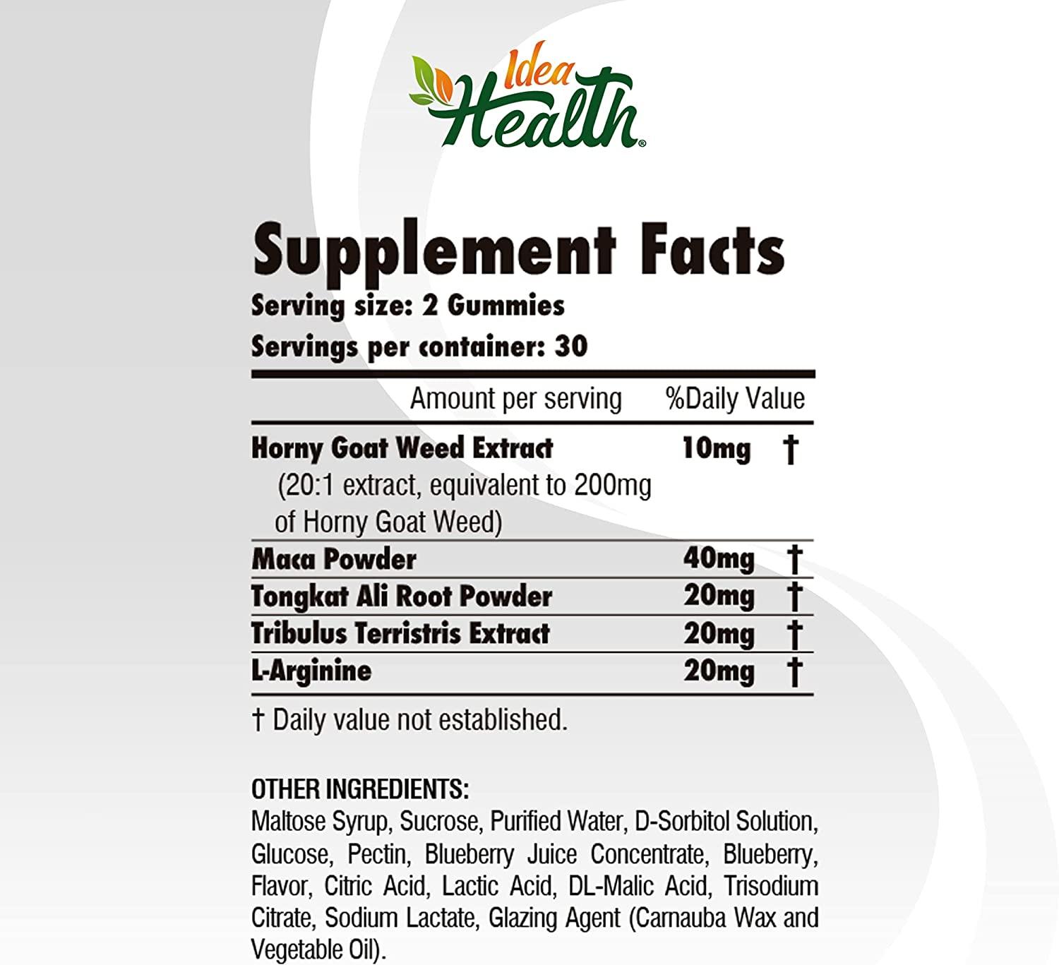 Horny Goat Weed Gummy With Maca L Arginine Stamina Energy Complex For Men And Women