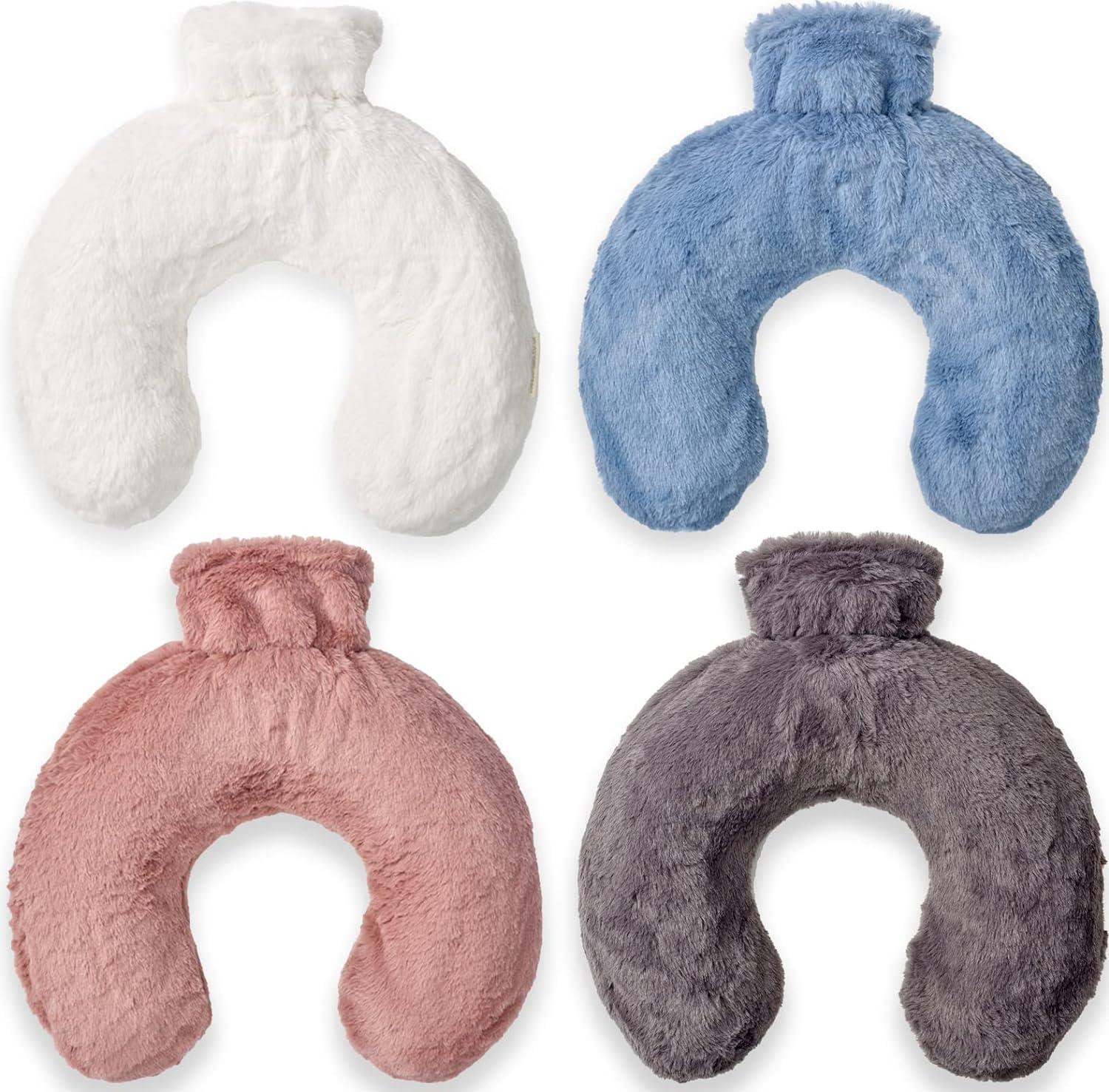 Polar White Luxury Hot Water Bottle With Soft Fluffy Faux Fur Cover L Capacity Buy Now