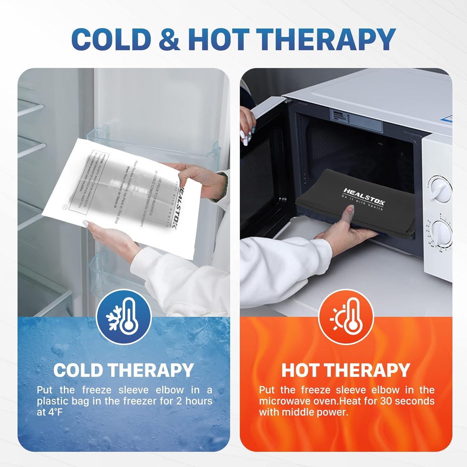 Freeze Sleeve Ice Pack For Elbow Knee Reusable Flexible Gel Wrap For Hot Cold Therapy