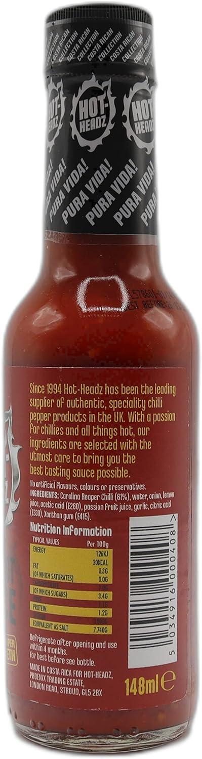 Hot Headz Carolina Reaper Killer Hot Chilli Sauce 148ml Buy Now With Express International