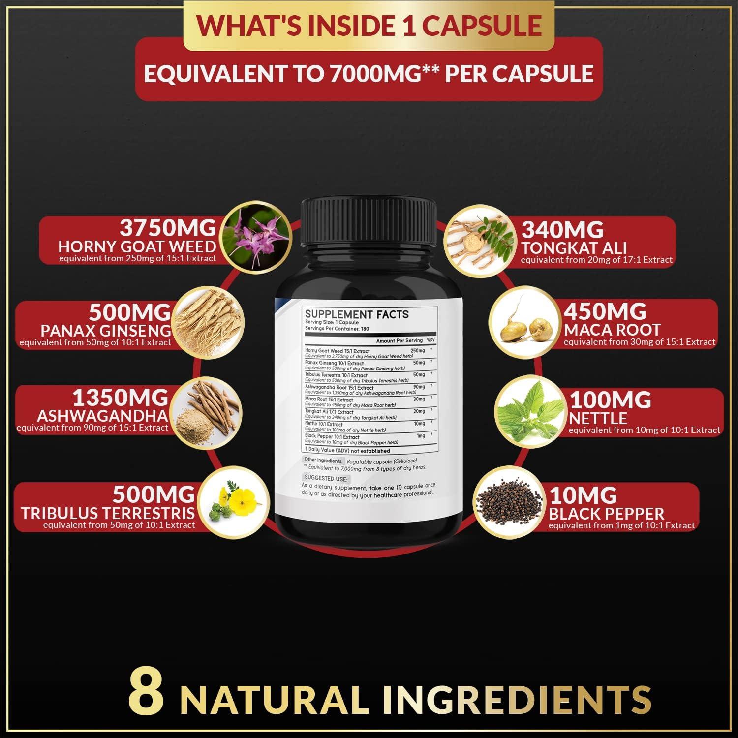 Horny Goat Weed Capsules Capsules Mg Herbal Equivalent
