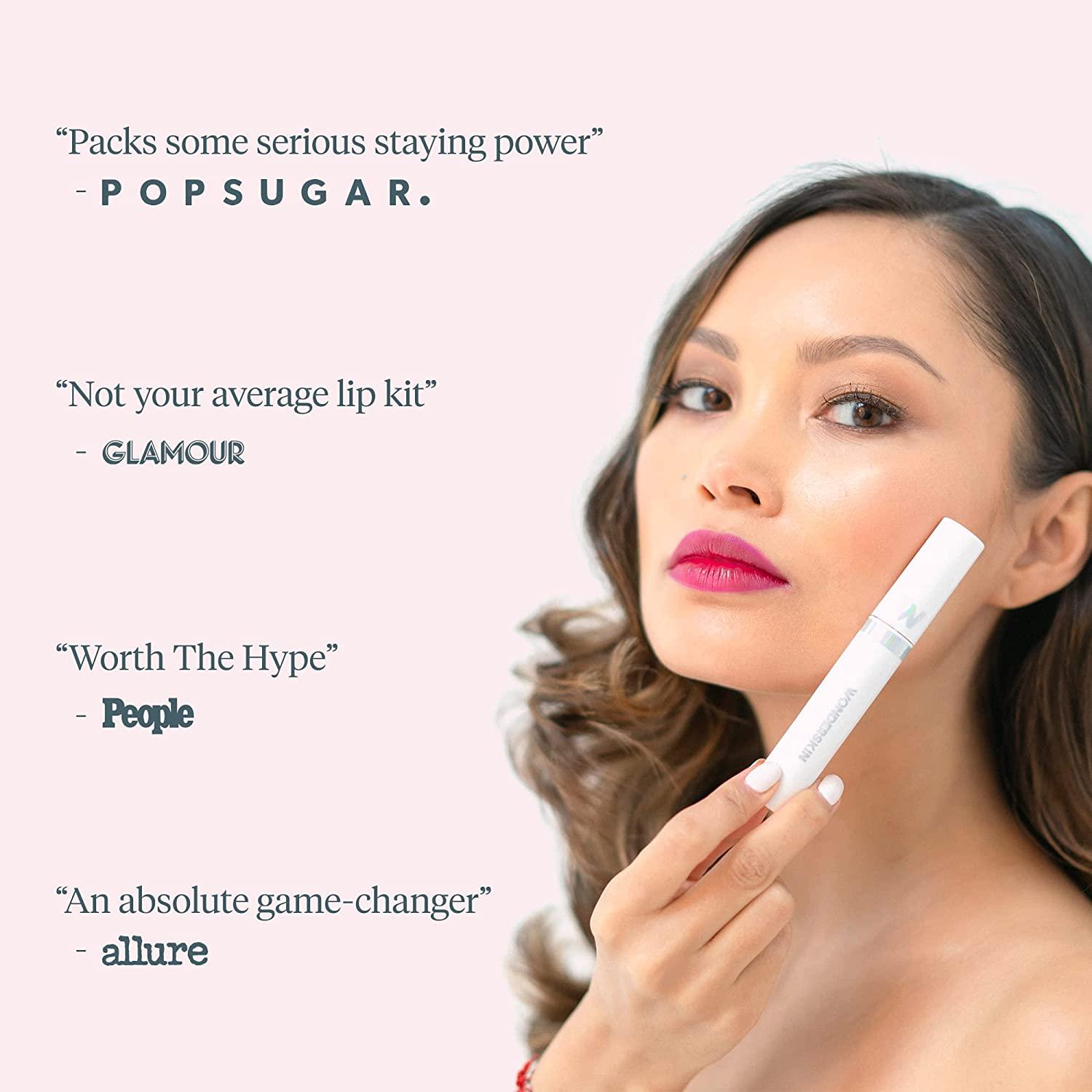 Wonderskin Wonder Blading Peel And Reveal Lip Stain Kit Lovely Nude Matte Lip Tint Long