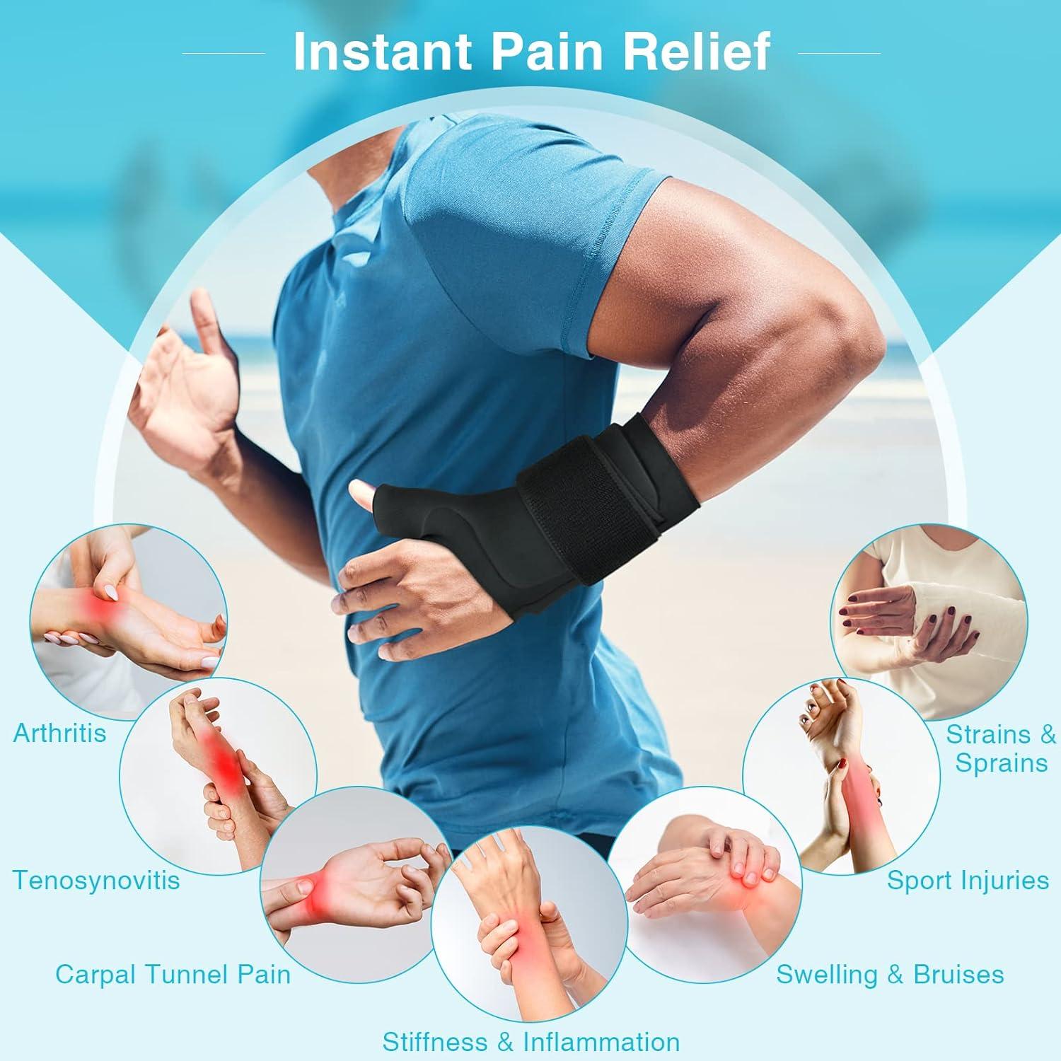 Tolaccea Thumb Wrist Ice Pack Hot Cold Therapy For Pain Relief Arthritis Carpal Tunnel