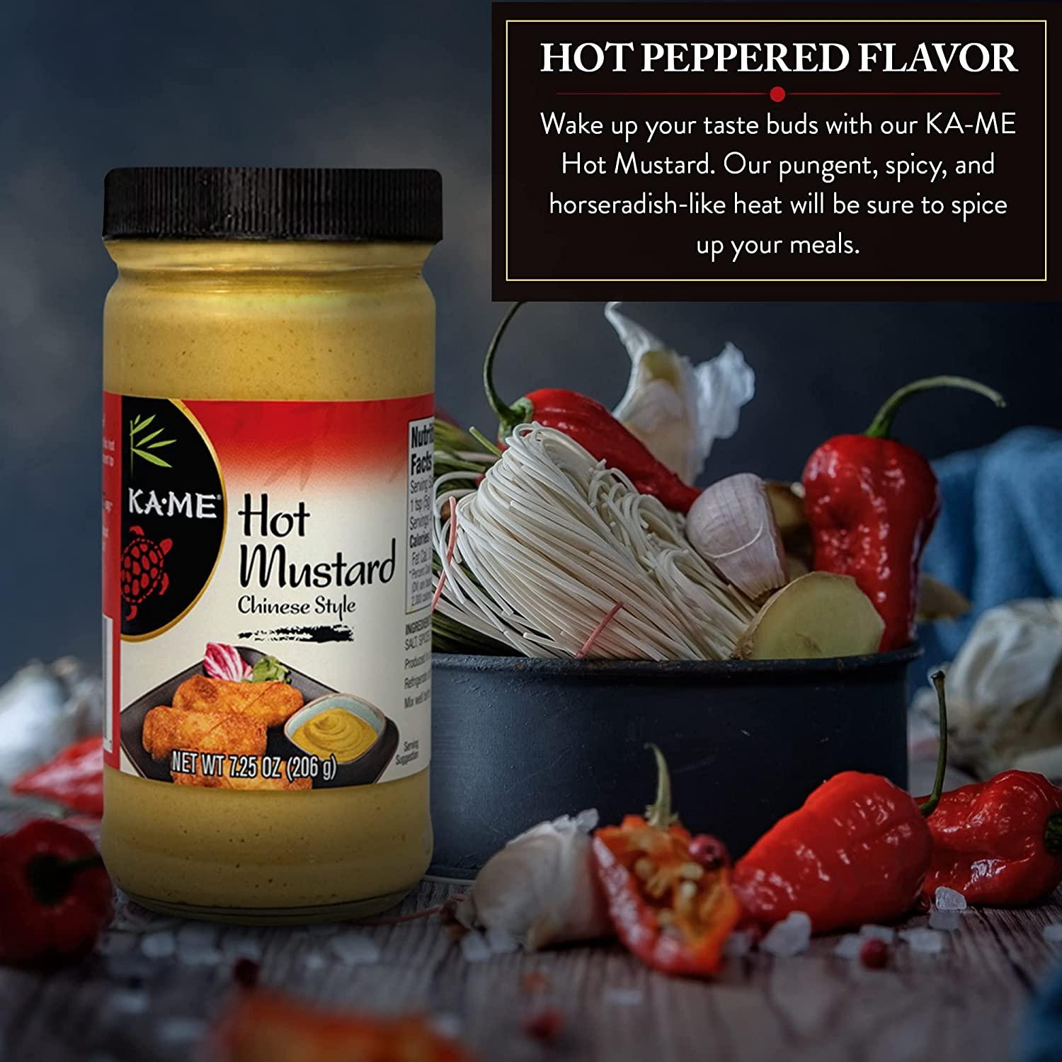 Ka Me Hot Mustard Oz Authentic Asian Condiment For Egg Rolls More Gluten Free