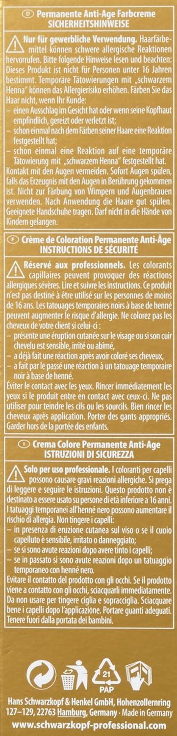 Schwarzkopf Ir Absolutes Medium Blonde Gold Natural Ml Pack Of Buy Now With Express