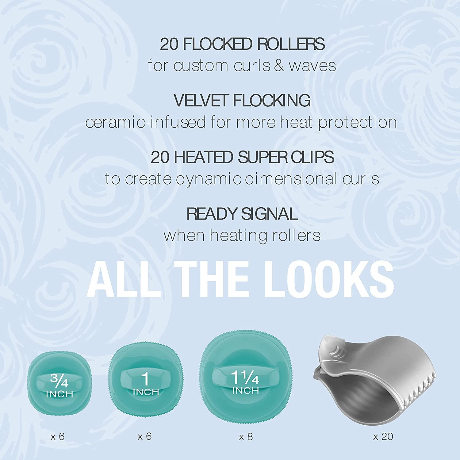 Conair Xtreme Instant Heat Ceramic Hot Rollers With 20 Heated Clips Multi Size Set Buy Now