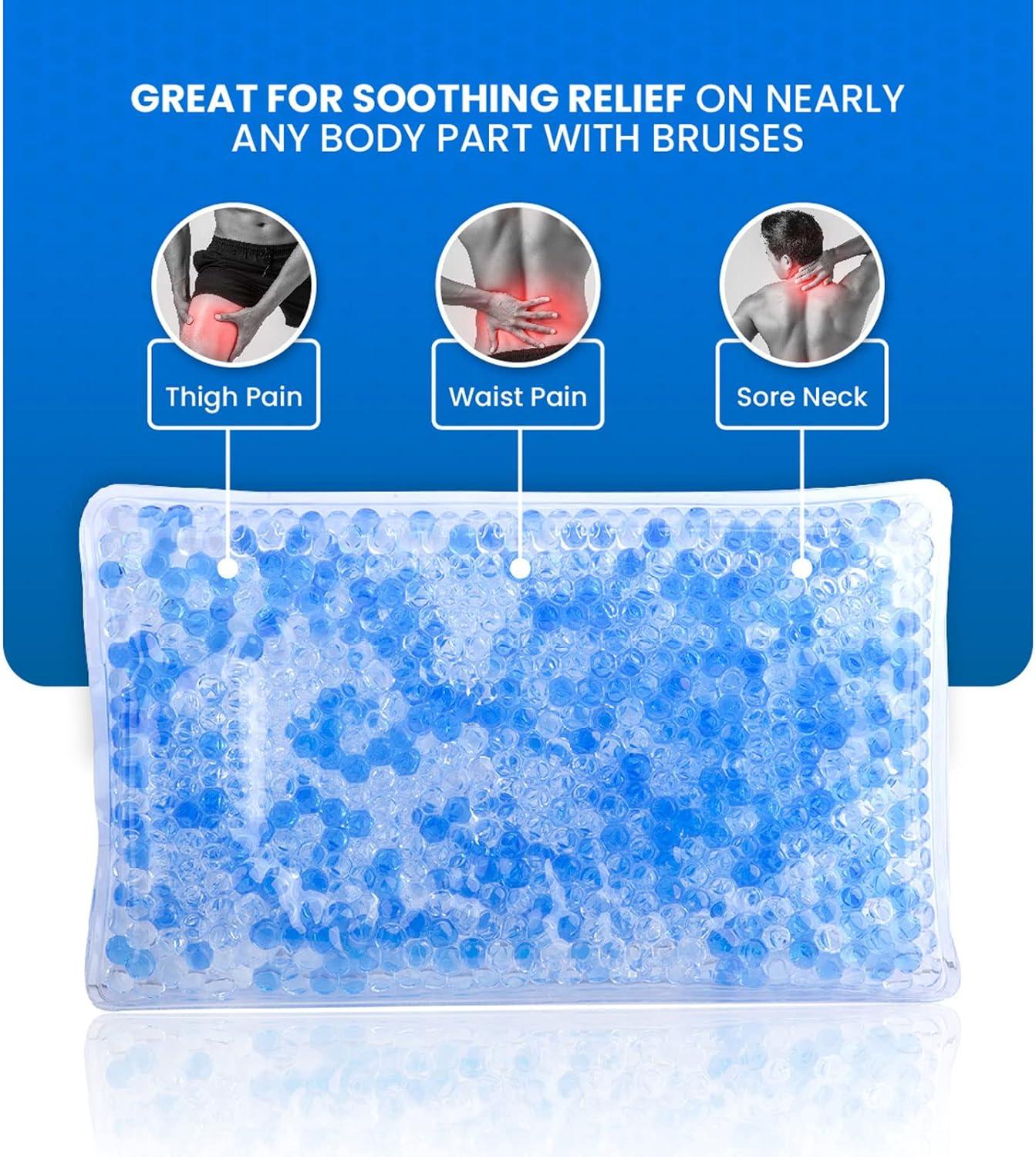 Reusable Gel Ice Packs 2 Pack Hot Cold Therapy For Injuries Swelling Pain Relief