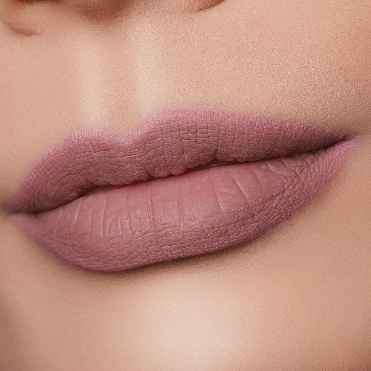 Oulac Matte Liquid Lipstick In Dreamy Kiss Pink Nude Lip Gloss With Vitamin E Rose Oil