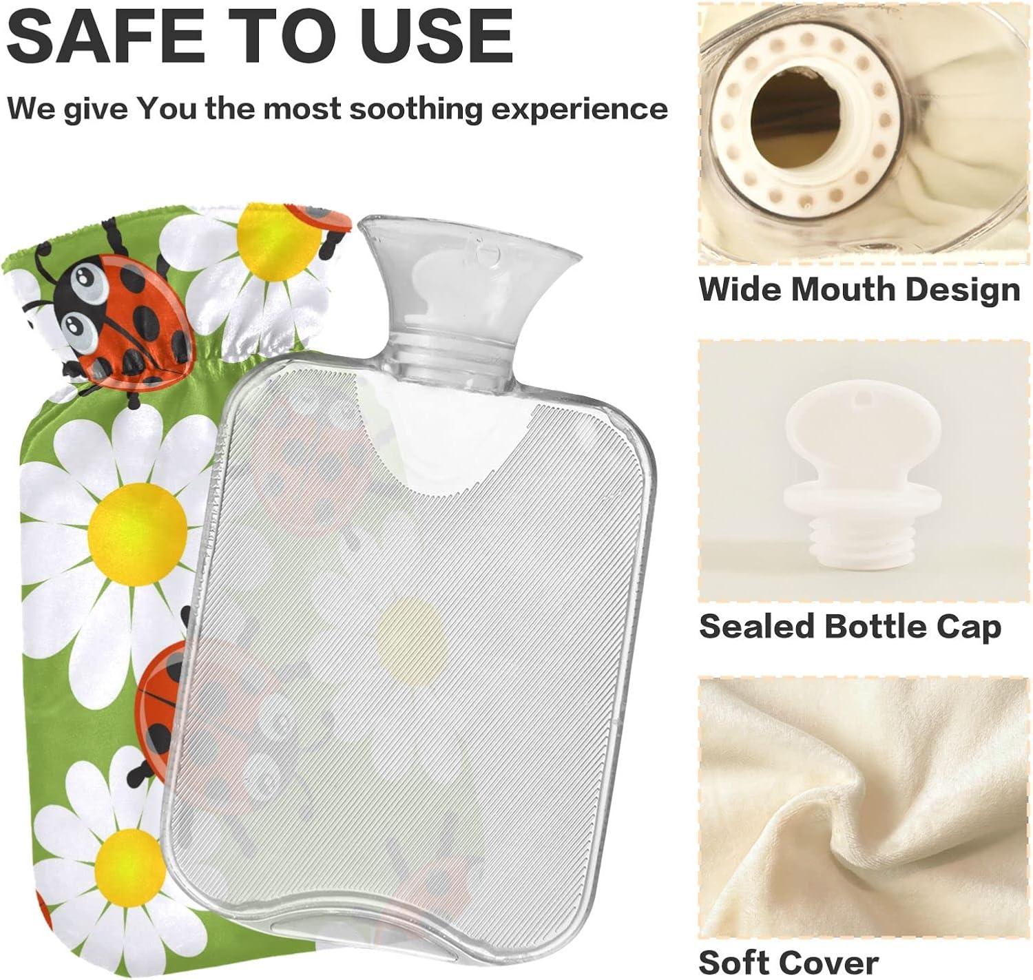 Buy Naanle Cartoon Daisy Mary Beetle Transparent Hot Water Bottle L Ideal For Menstrual