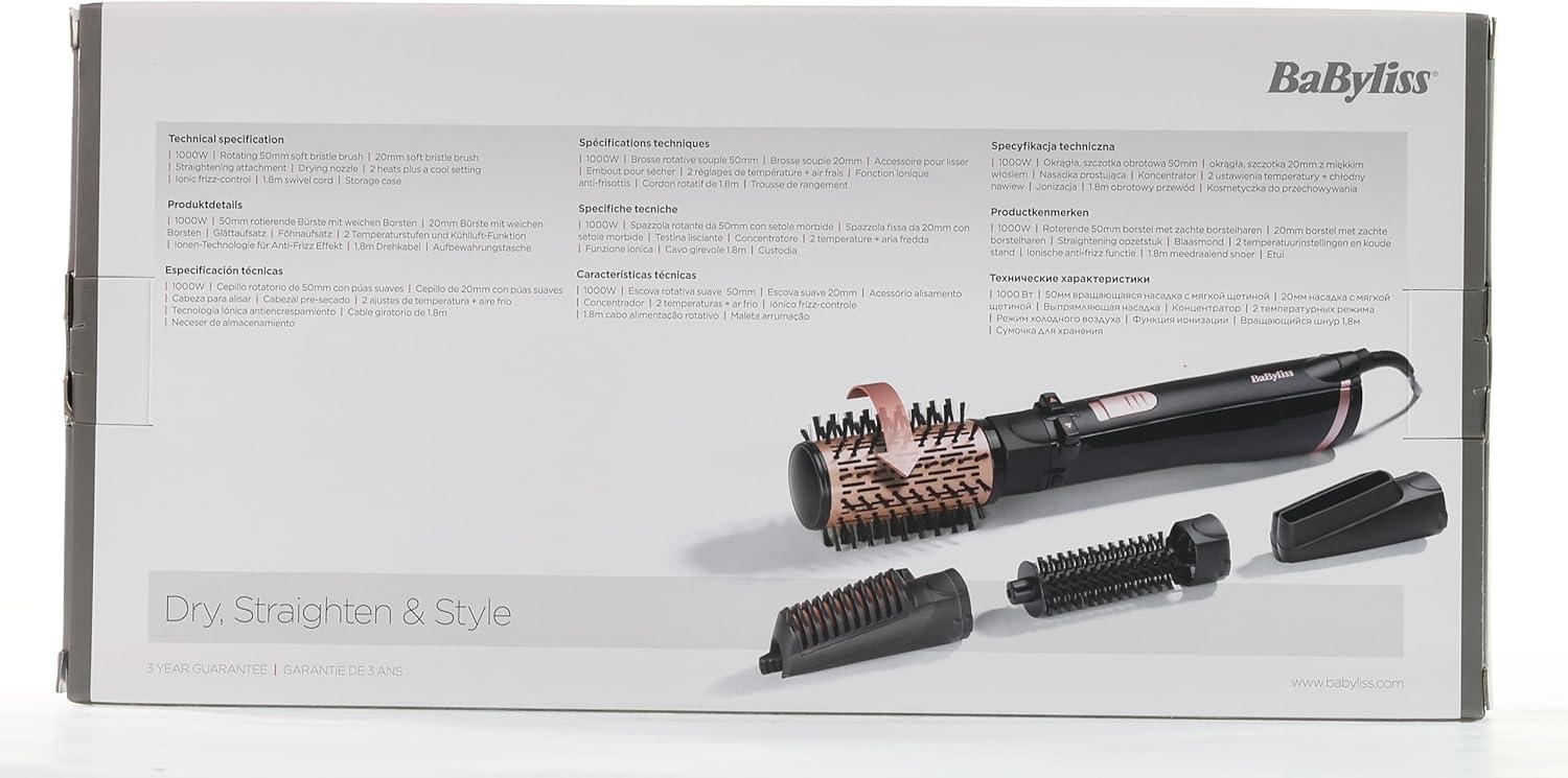 Babyliss As E Rotating Hot Air Brush Set W Ionic Styling Tool With Attachments