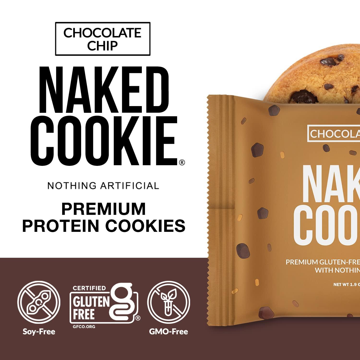 Naked Chocolate Chip Protein Cookies Grass Fed Whey Gluten Free Soy Free No Gmos No