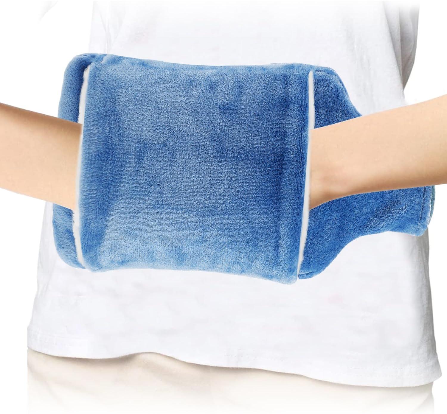 DAWDIX 2L Heat Bottle With Soft Fleece Cover Cozy Hot Water Bottle For Bed Ideal Gift For