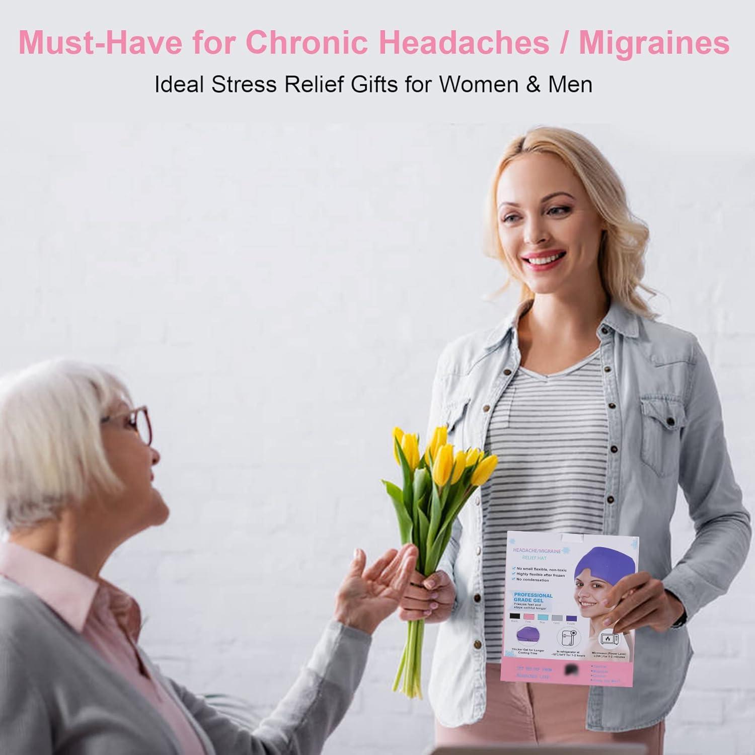 Gel Ice Migraine Relief Hat Hot Cold Therapy Cap For Headaches Sinus Hangovers Reusable