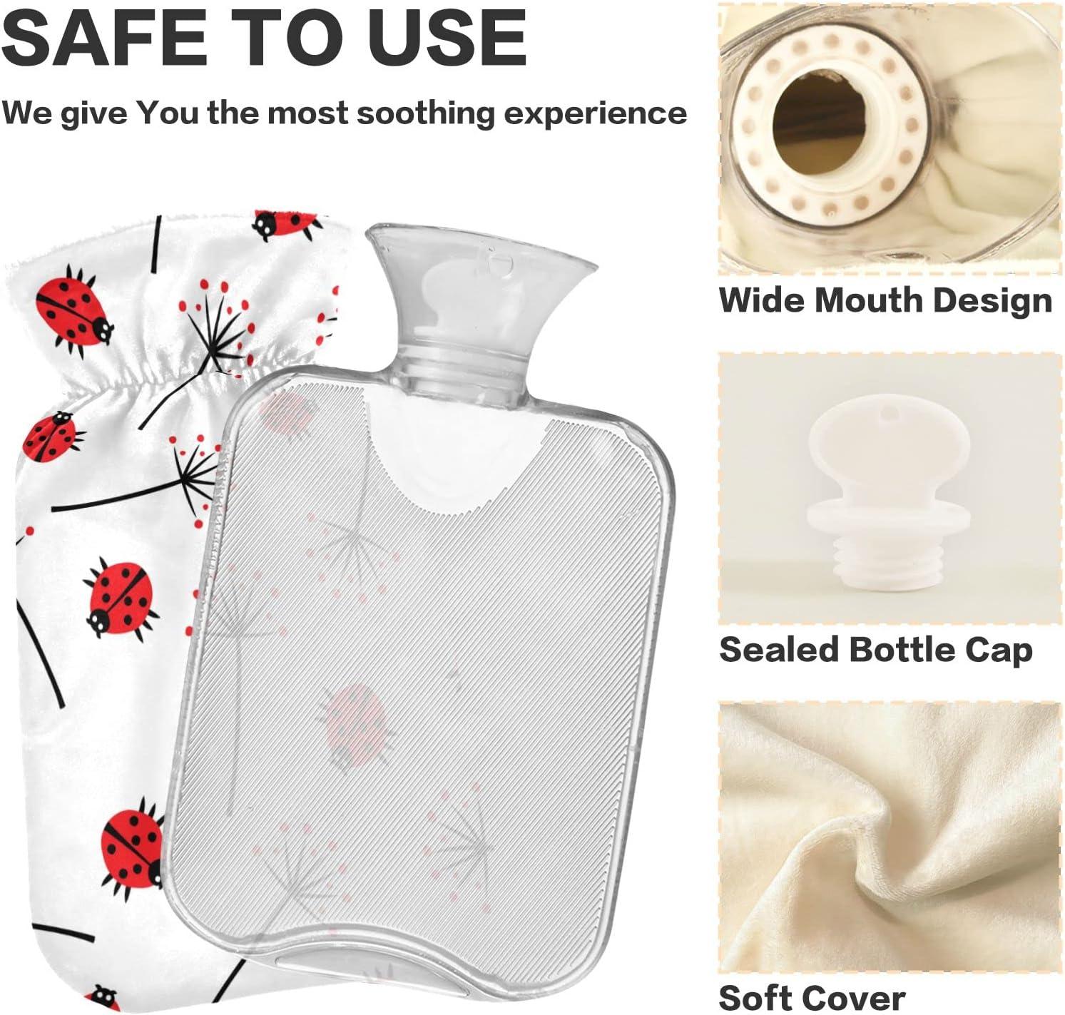 Buy Naanle Ladybug Hot Water Bottle L Transparent Pain Relief For Cramps Cold Therapy