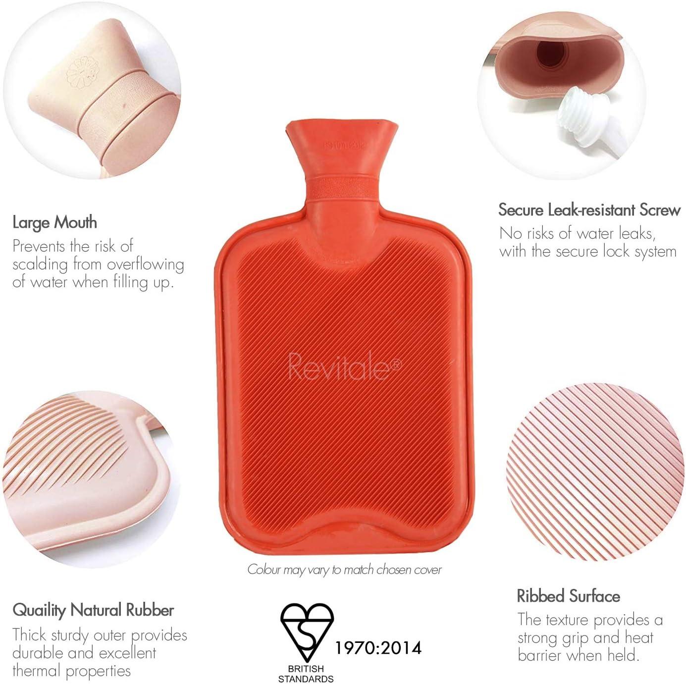 Revitale Luxury Faux Fur Pom Pom Hot Water Bottle L Slate Grey Cozy And Stylish Buy Now