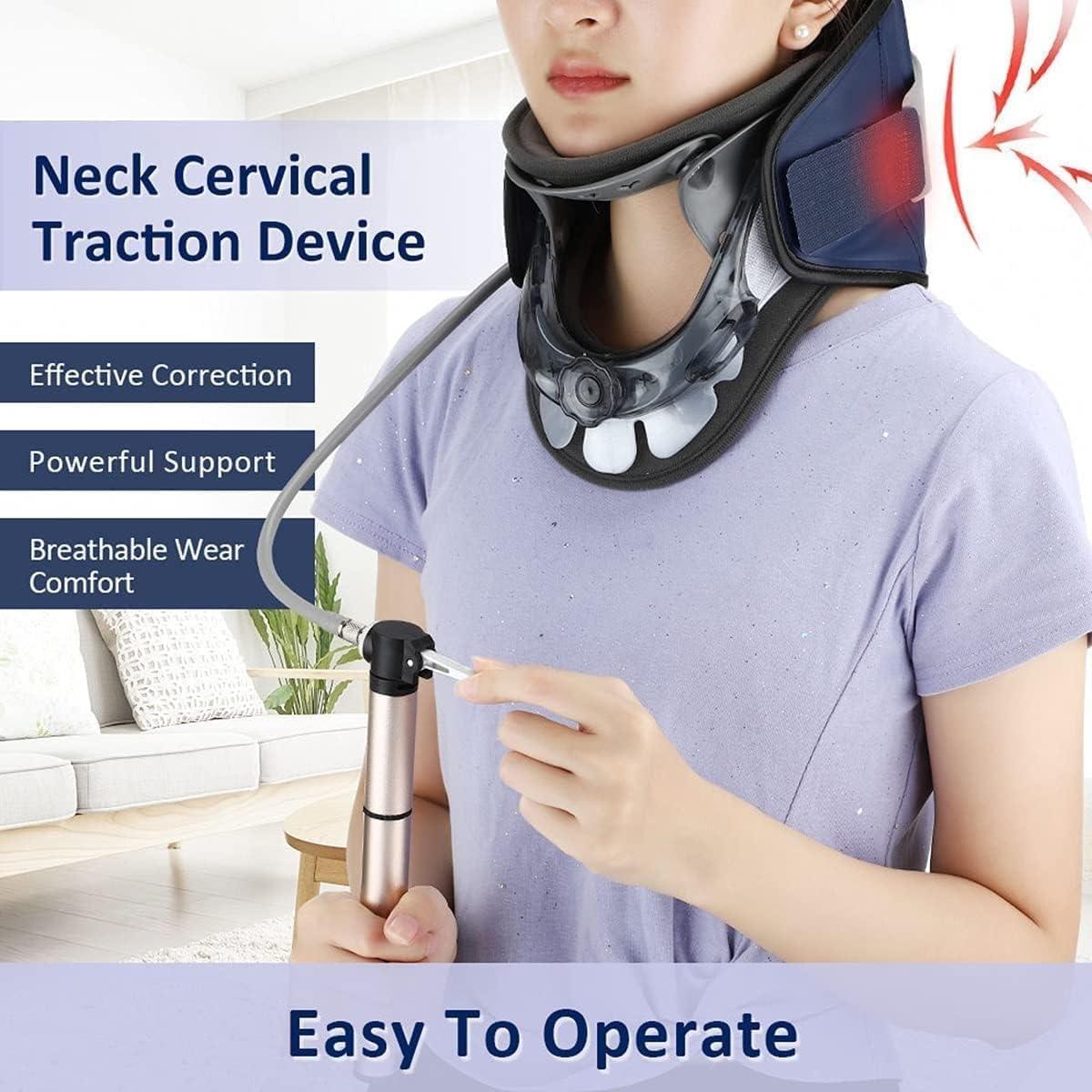 Jlasdr Neck Protection Cervical Naked Traction Device Adjustable Neck Support For Neck