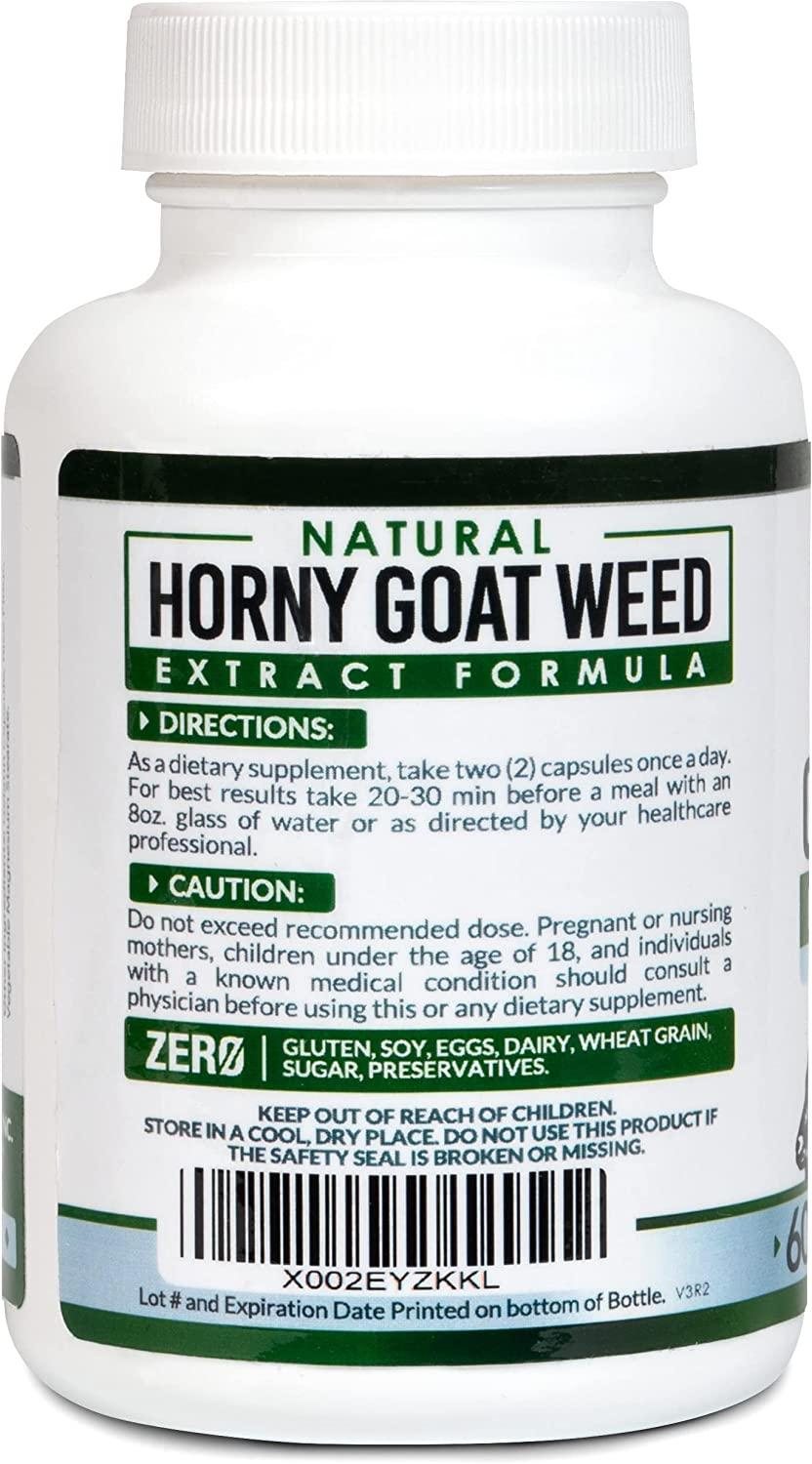 Horny Goat Weed Capsules Natural Male Female Enhancer With L