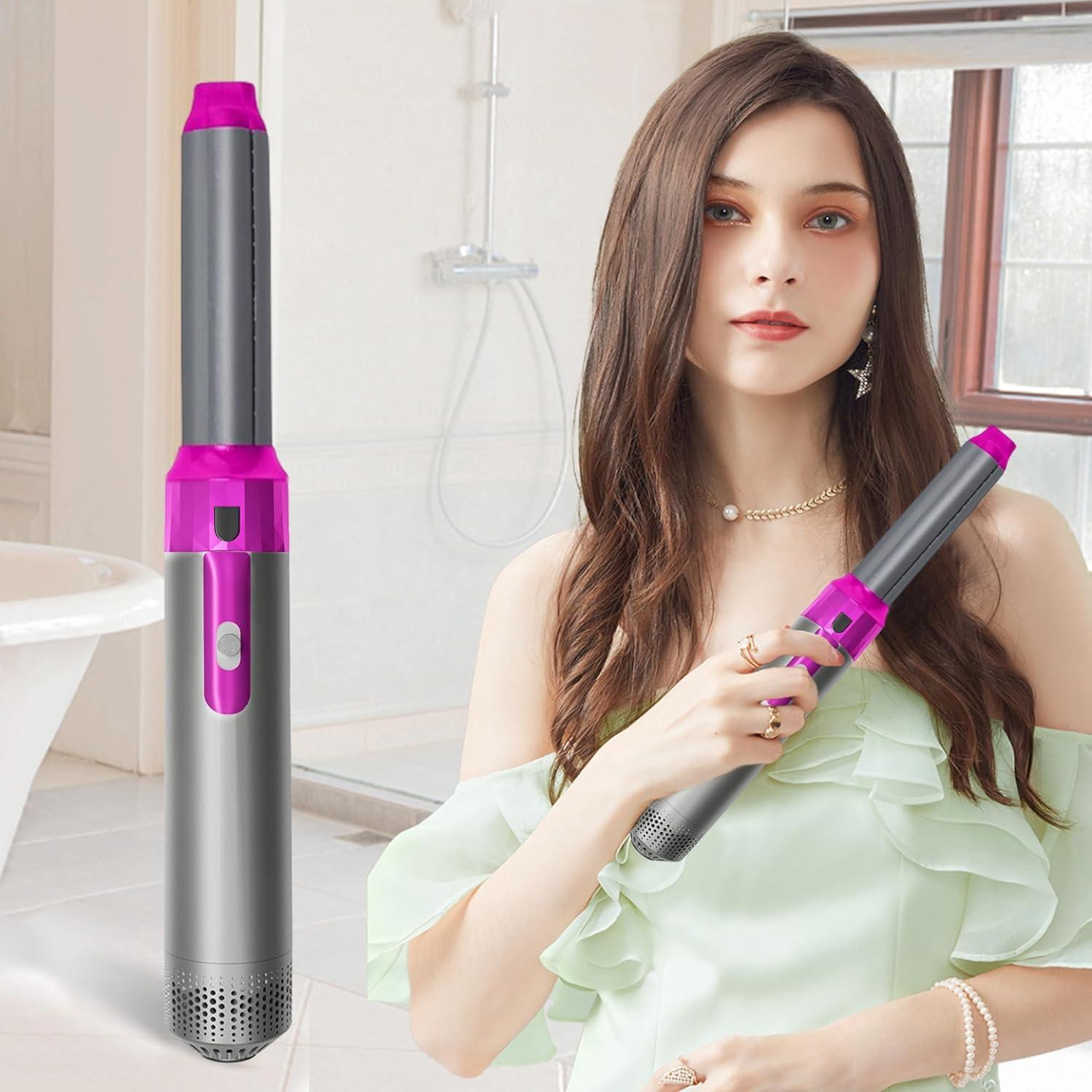 In Hot Air Brush Hair Styler Volumizing Straightening Curling Set Grey Buy Now With