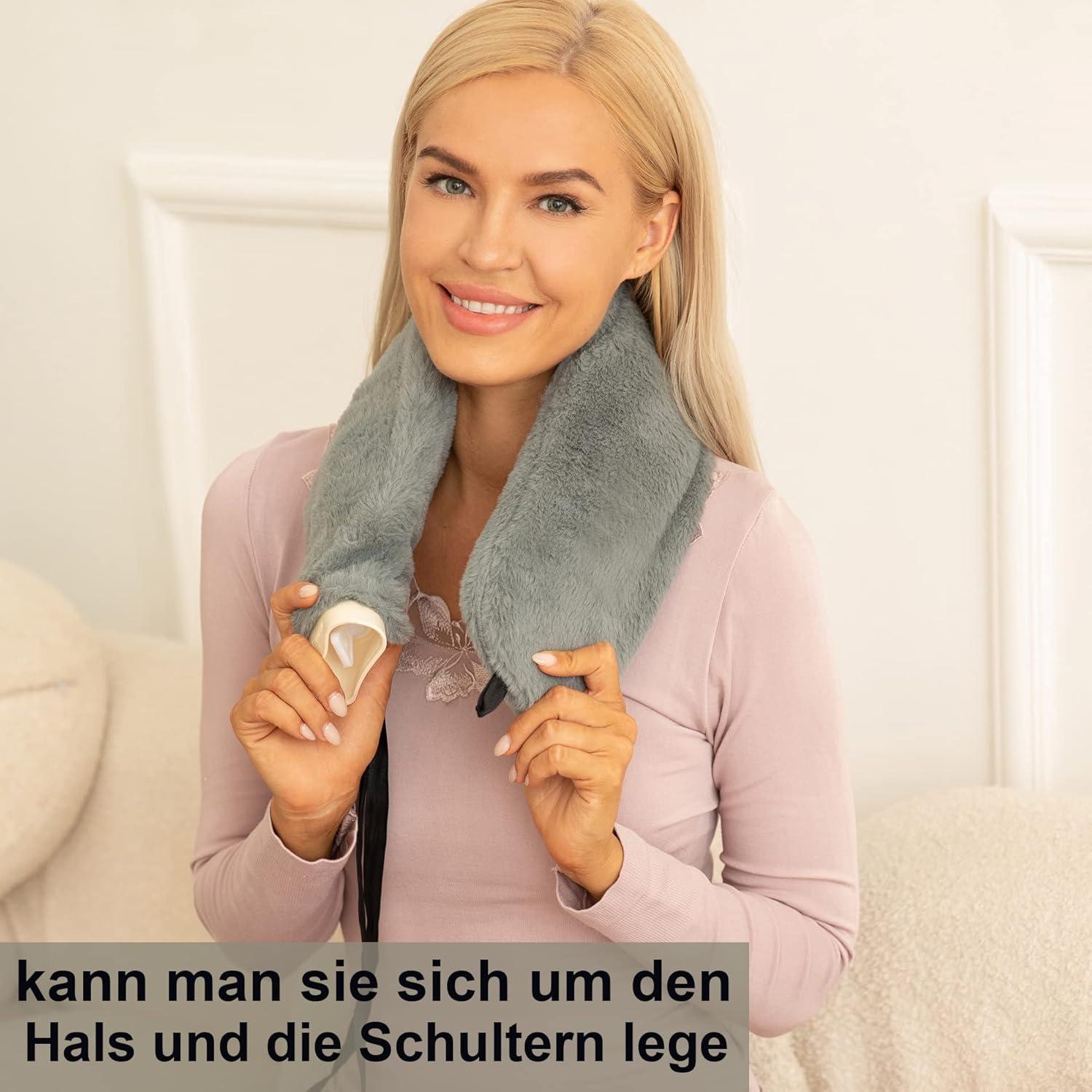 Owozoi Long Hot Water Bottle With Soft Cover Kangaroo Bags Cm L Ideal For Neck Shoulder