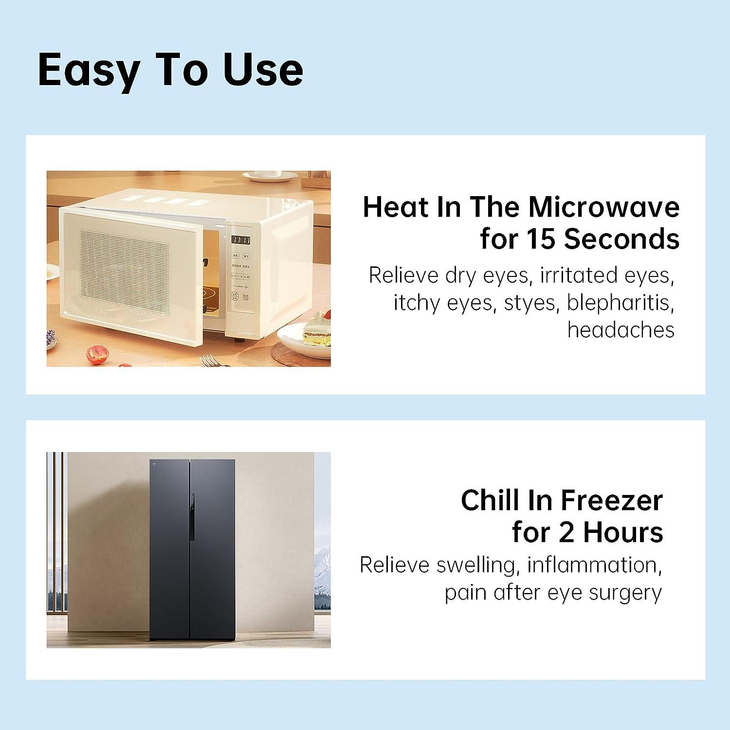 NEWGO Moist Heat Eye Compress Microwaveable Hot Eye Mask For Irritated Eyes And Dry Eyes