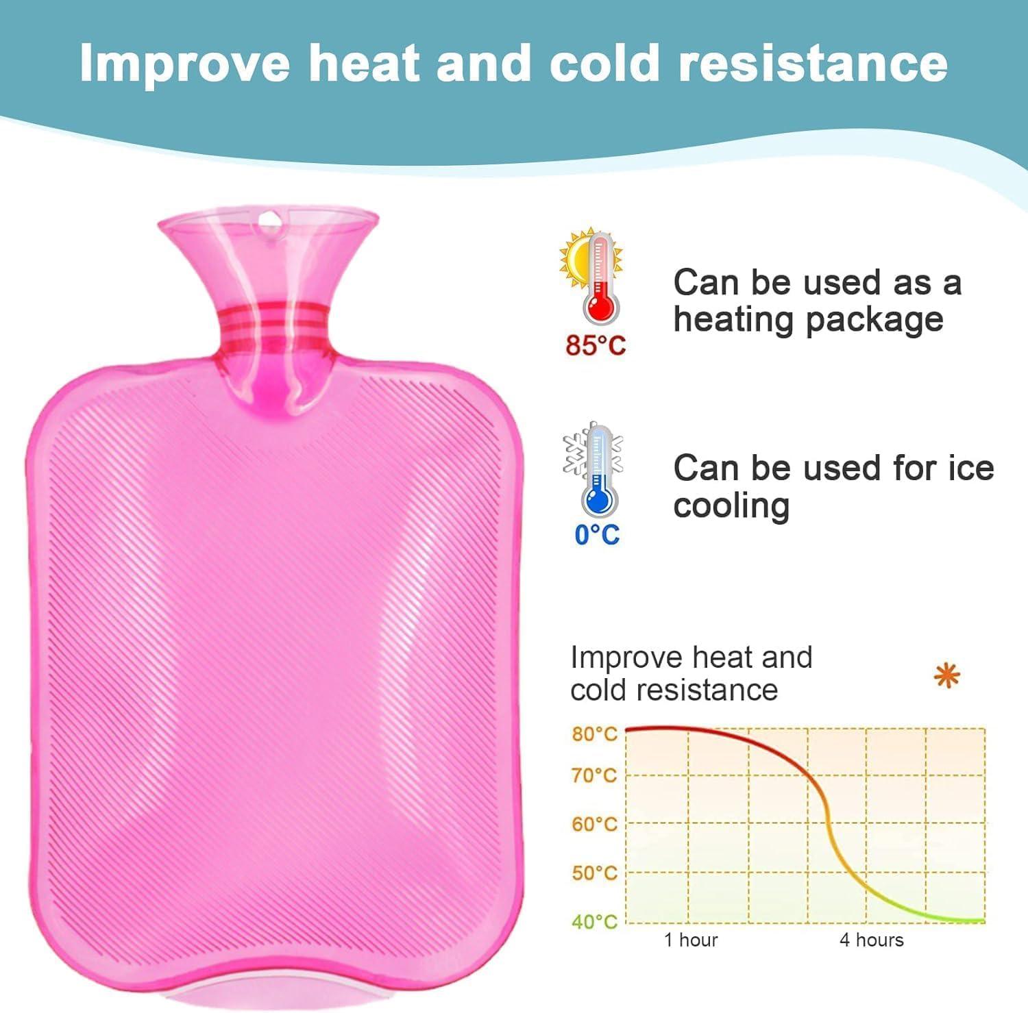 Buy 2L Foot Warmer Hot Bottle Large 2 In 1 Non Electric Plush Heat Bottle For Feet Pink