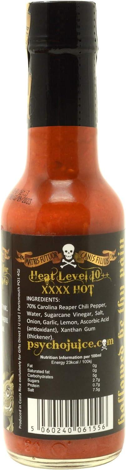 Psycho Juice Carolina Reaper Hot Chilli Sauce Ml Intensely Spicy Carolina Reaper Chilli