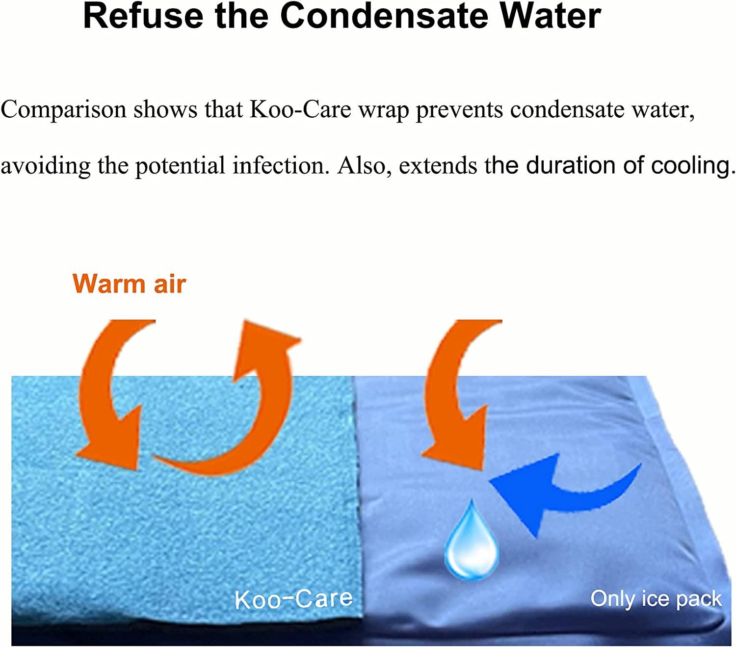Koo Care Large Flexible Gel Ice Pack Wrap With Straps Hot Cold Therapy For Pain Relief