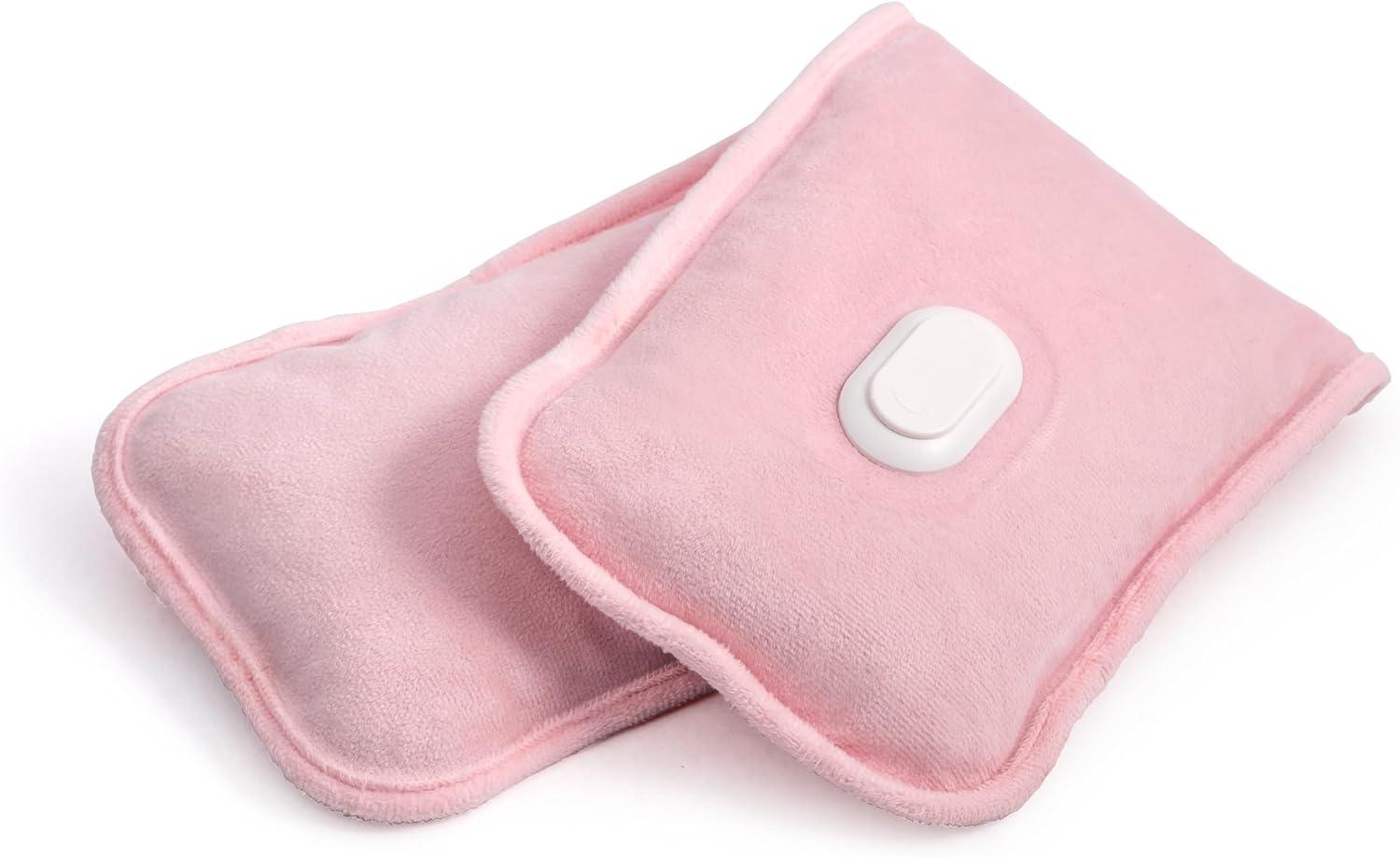 Rechargeable Electric Hot Water Bottle Hand Warmer With Massage Heat Pad Pink X Cm Buy