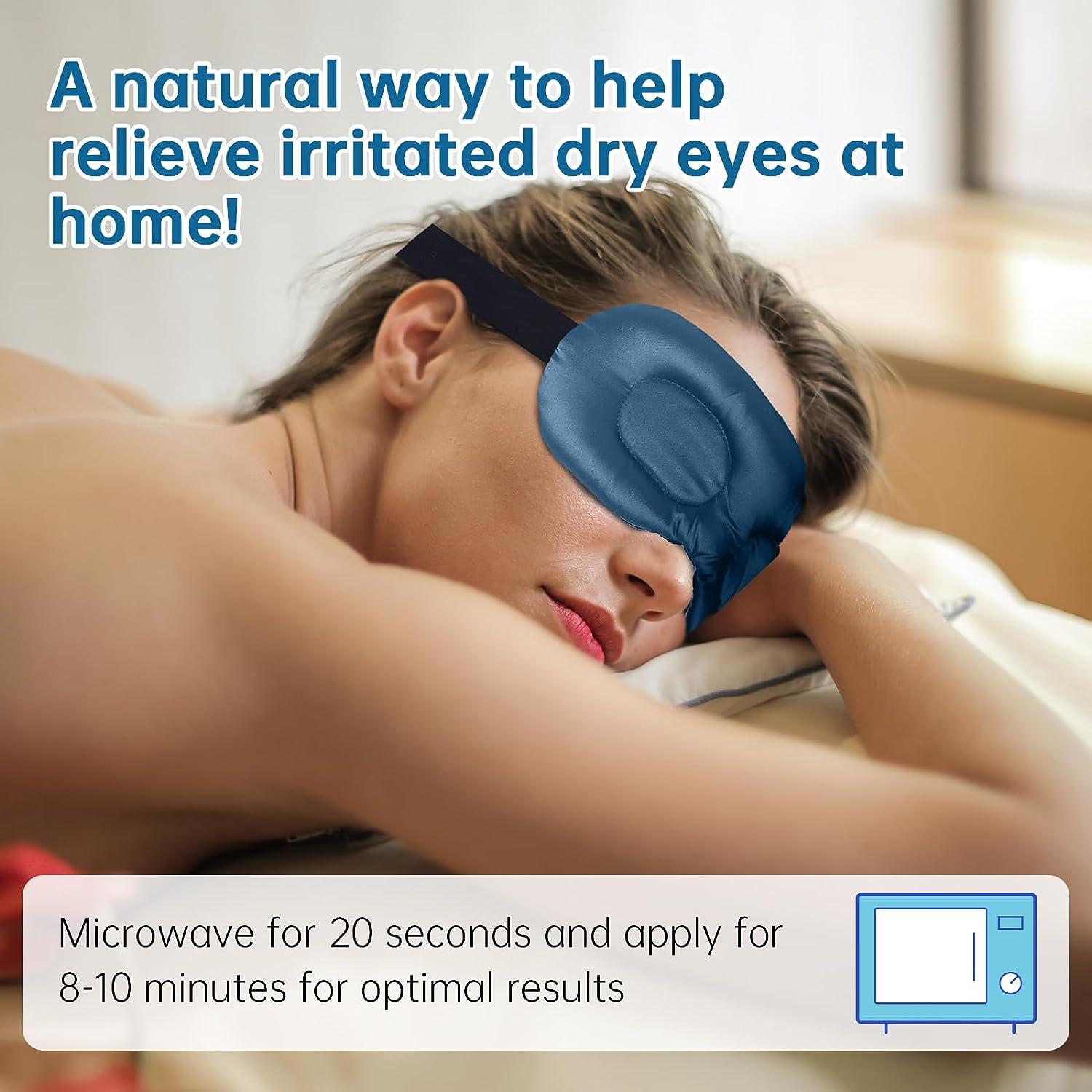 NEWGO Moist Heat Eye Compress Microwaveable Hot Eye Mask For Irritated Eyes And Dry Eyes