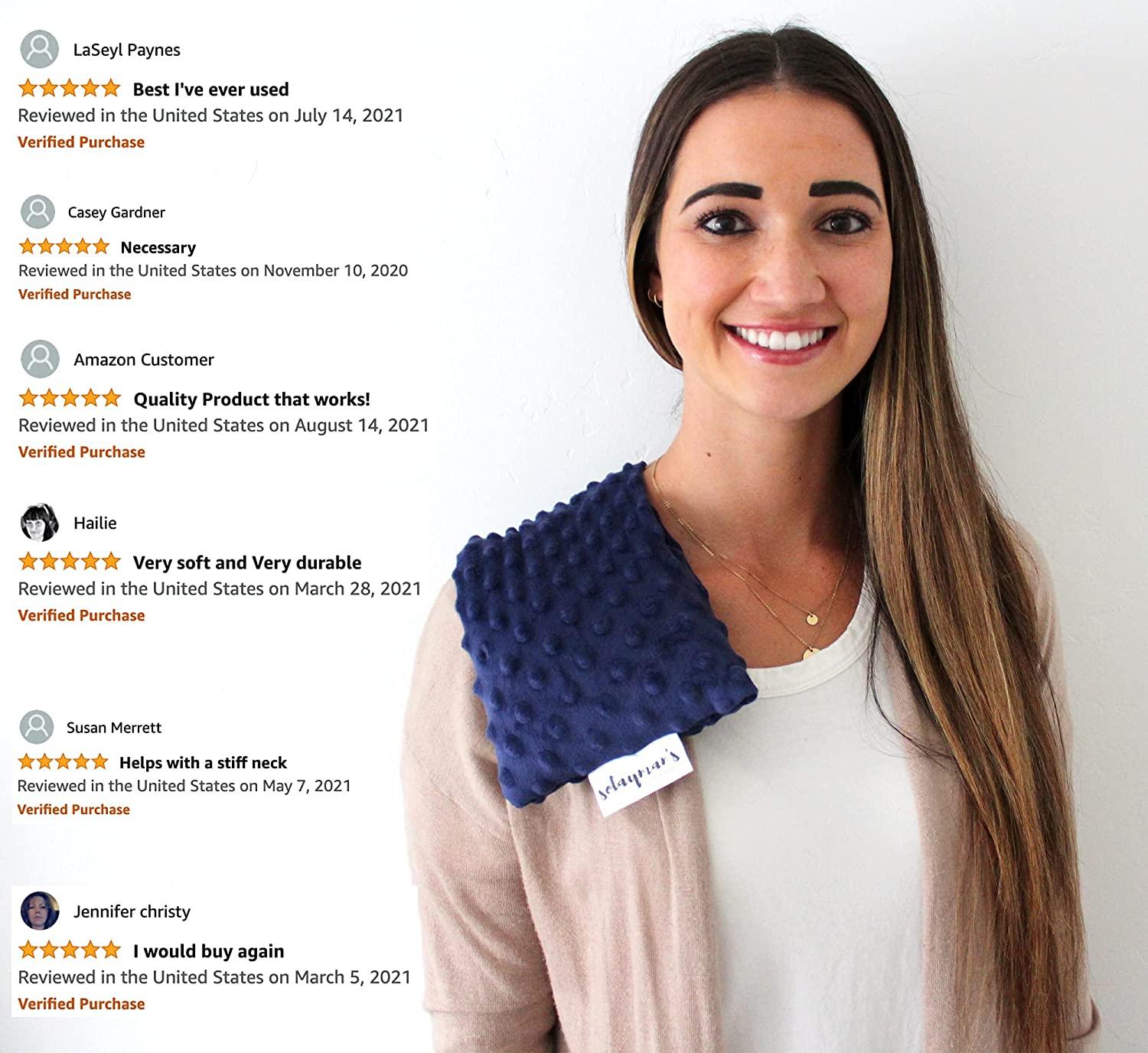 Neck And Shoulder Microwave Heating Pad Hot Cold Therapy Wrap For Pain Relief Weighted