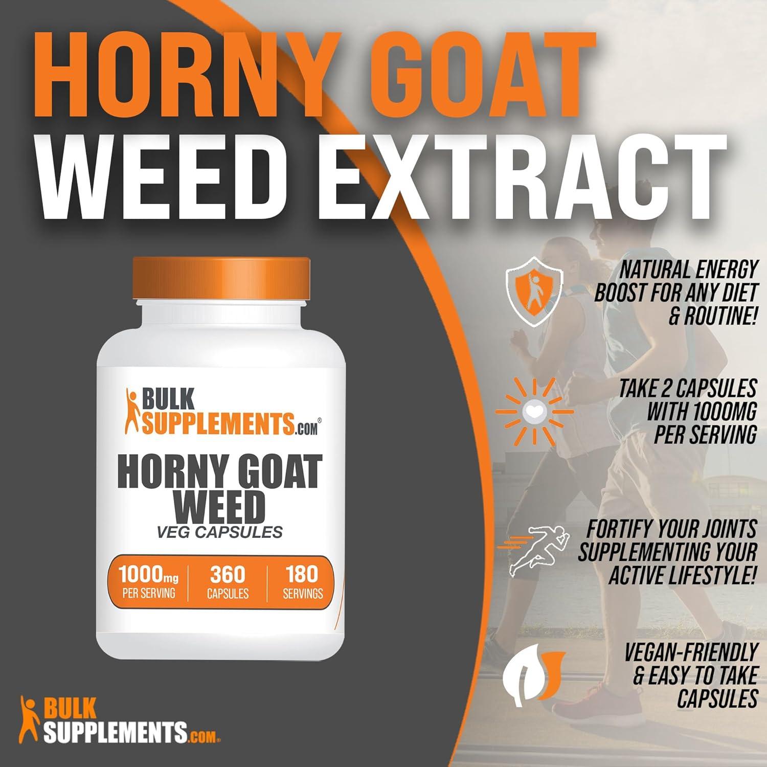 Bulksupplements Horny Goat Weed Capsules Veg Capsules Epimedium