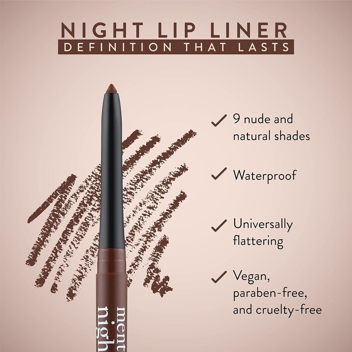 Mented Cosmetics Dark Night Semi Matte Nude Lipstick Lip Liner Set