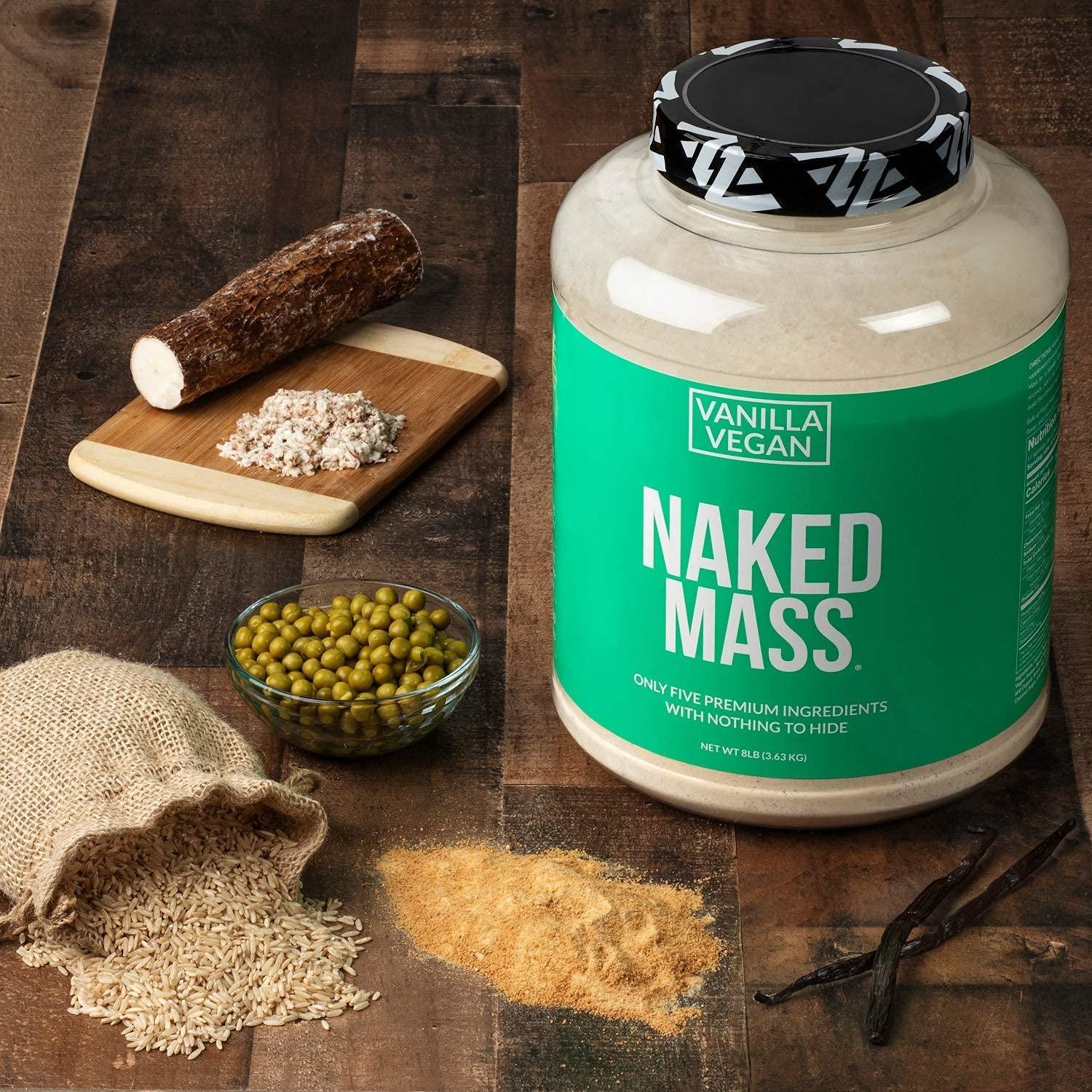 Vanilla Vegan Weight Gainer Naked Mass Lb Bulk Gmo Gluten Soy Dairy Free Calories