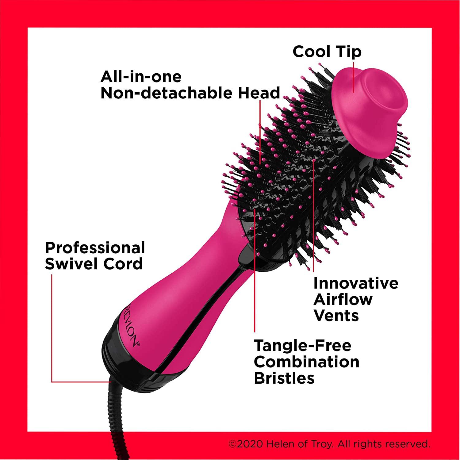 REVLON One Step Volumizer Hair Dryer And Hot Air Brush Pink Buy Now With Express