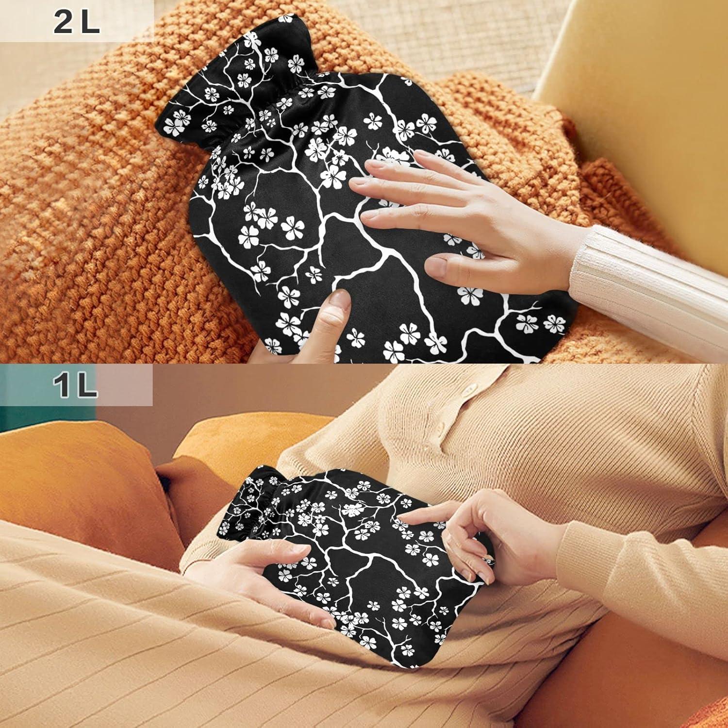 Cherry Blossom Hot Water Bottle L Pain Relief Warmth For Period Cramps Hands Feet Buy
