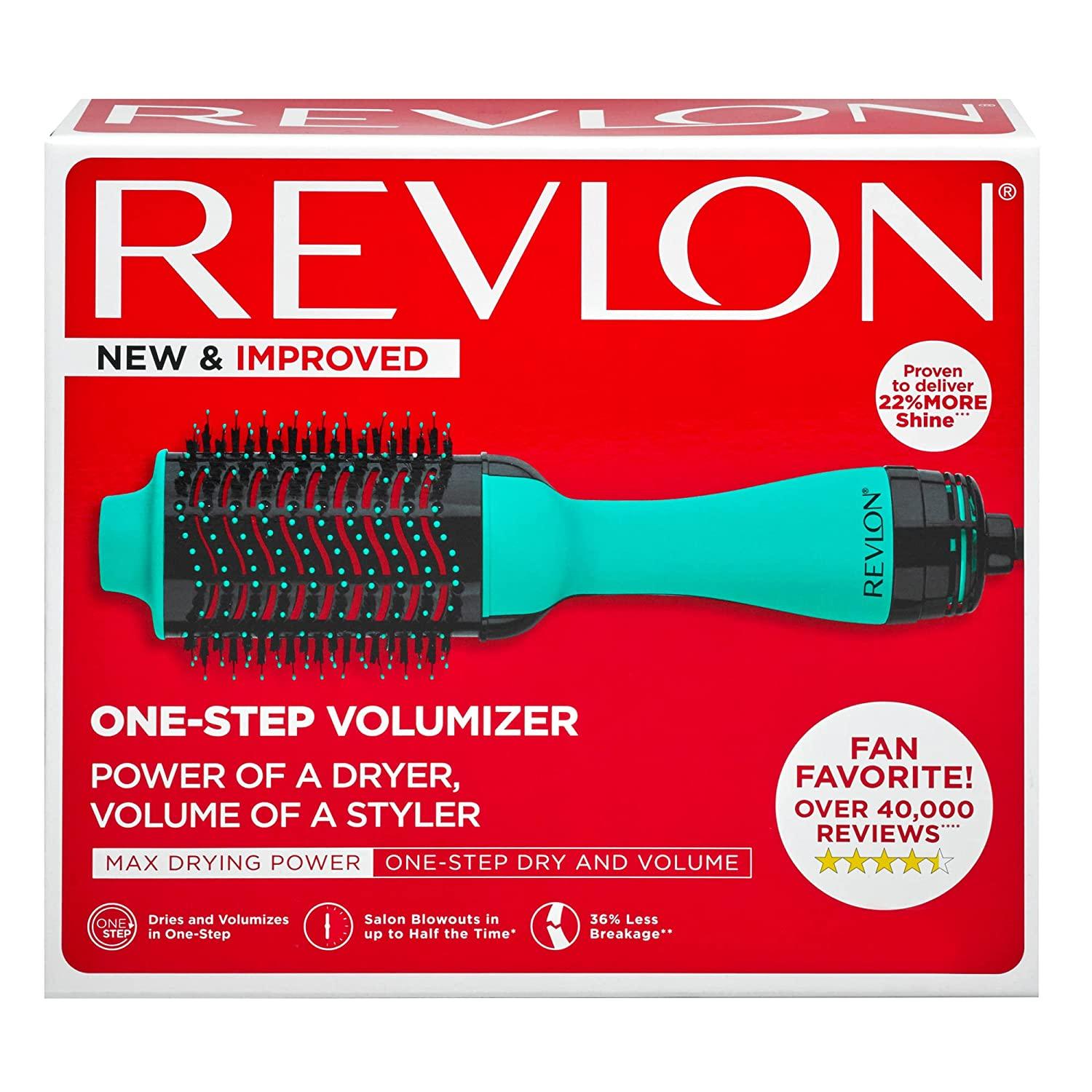 REVLON One Step Volumizer Original 1 0 Hair Dryer And Hot Air Brush Teal Buy Now With