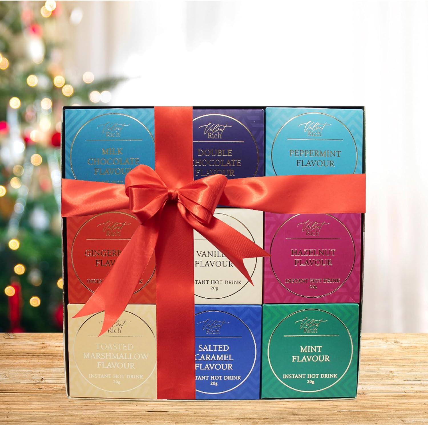 Velvet Rich Hot Chocolate Selection Box 9 Assorted Flavours Ideal Secret Santa Or Stocking