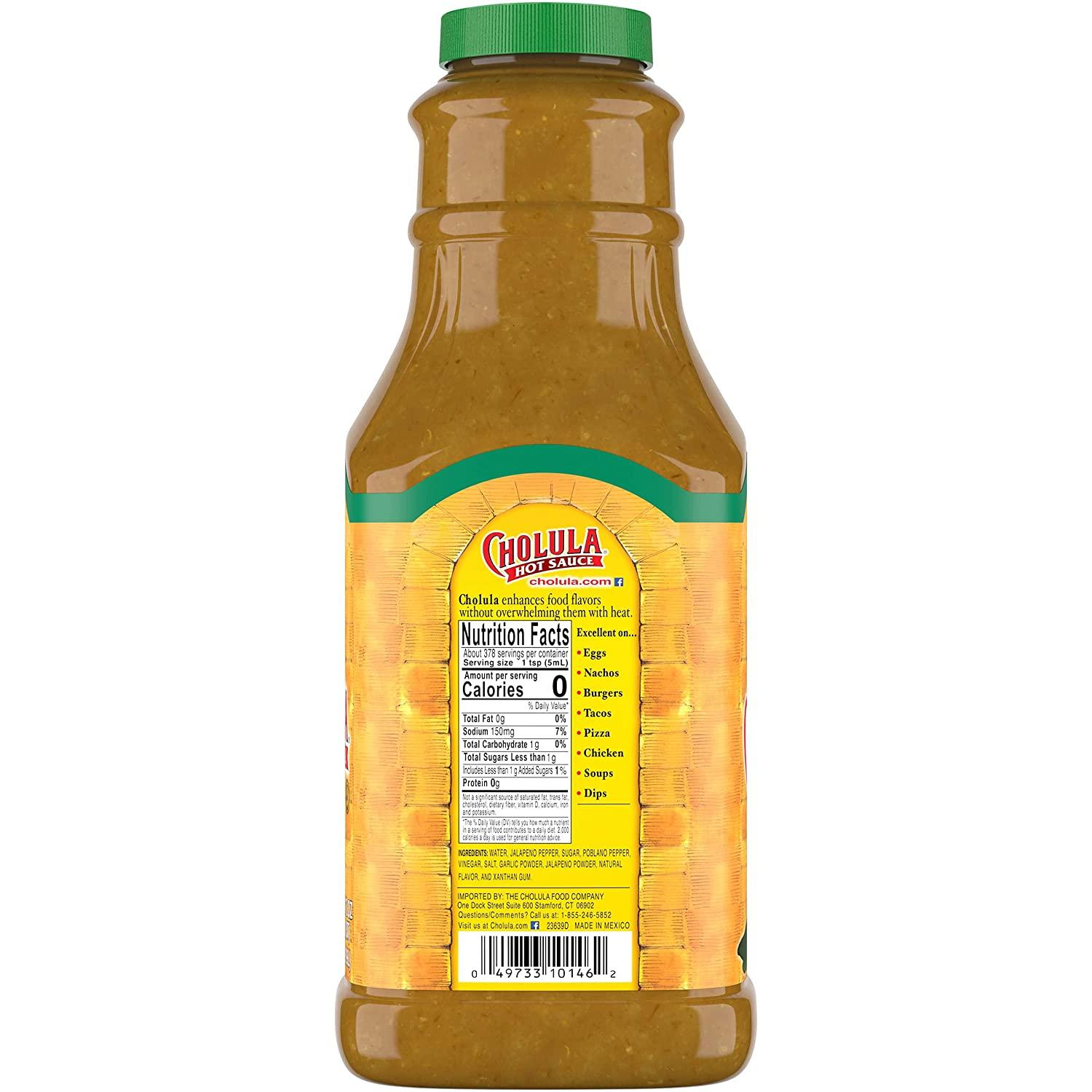 Cholula Green Pepper Hot Sauce Fl Oz Bulk Container Of Green